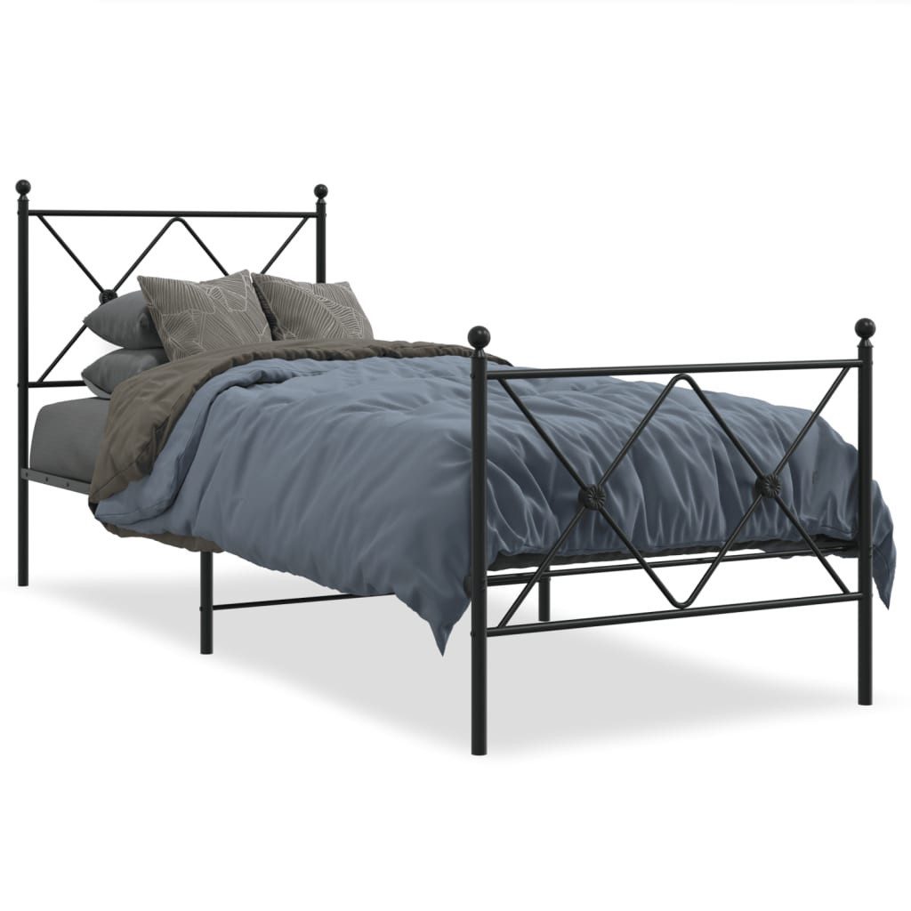 vidaXL Bett Bettgestell mit Kopf- und günstig online kaufen
