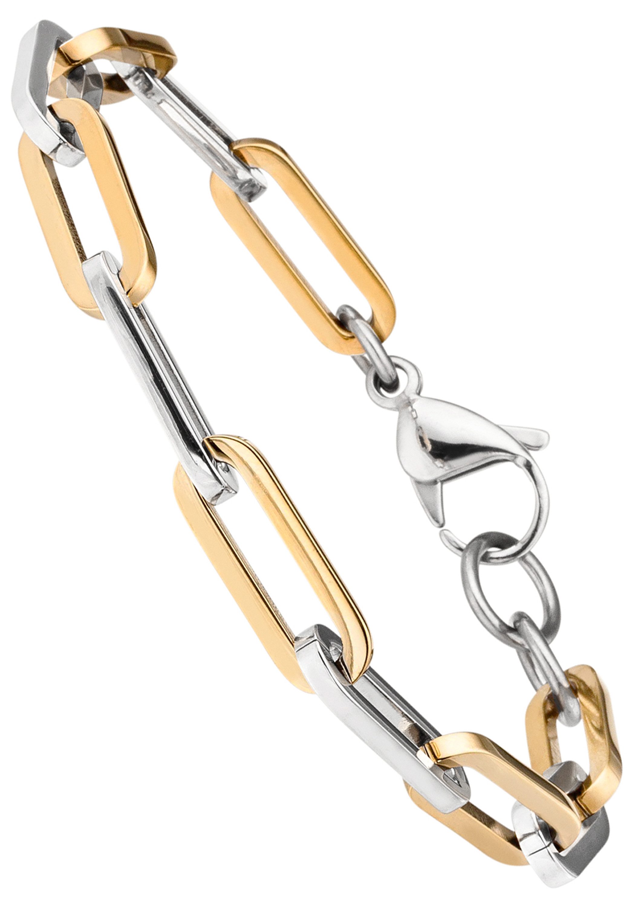 JOBO Armband, Edelstahl bicolor beschichtet 22 cm