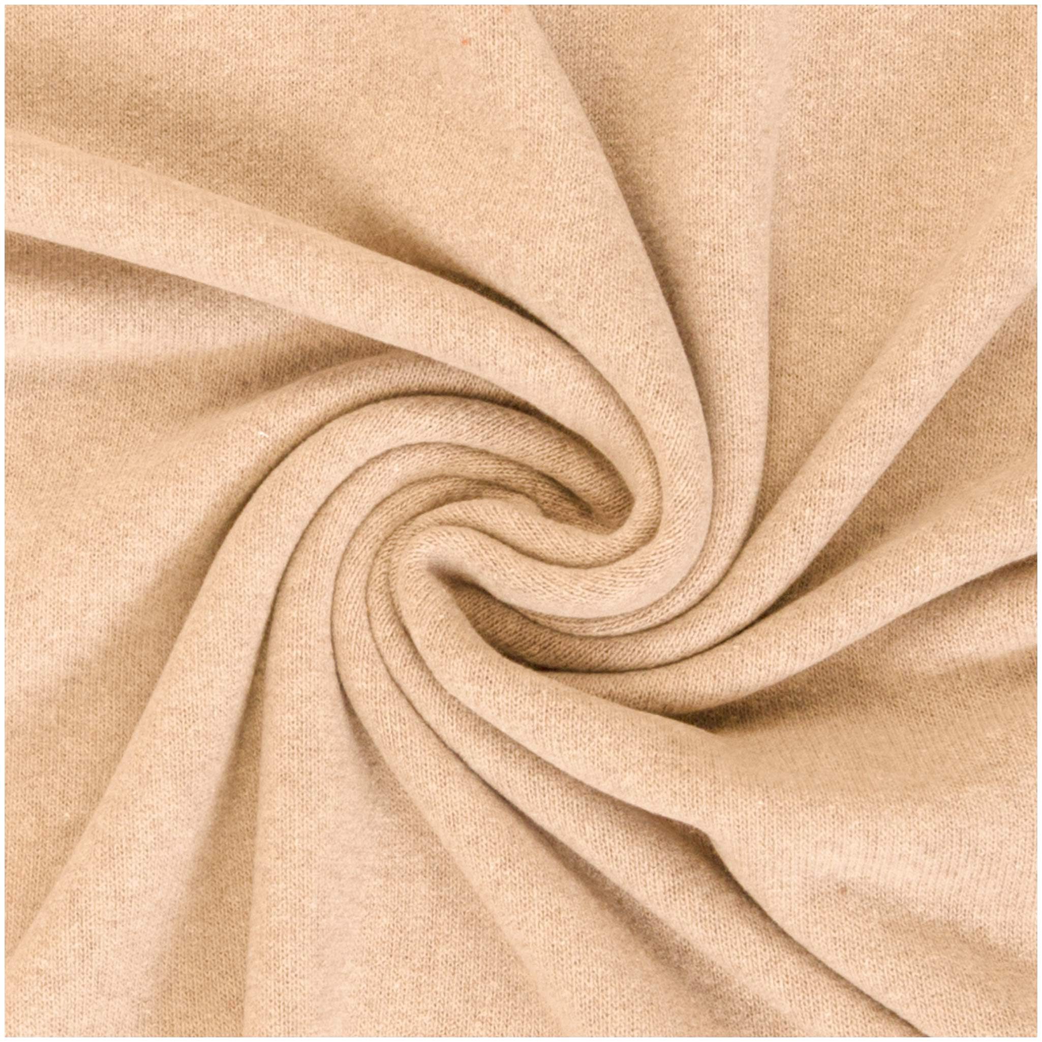 maDDma Stoff Strickstoff Bono by Swafing 0,5mx1,6m meliert Stricksweat Bauwollstoff, creme