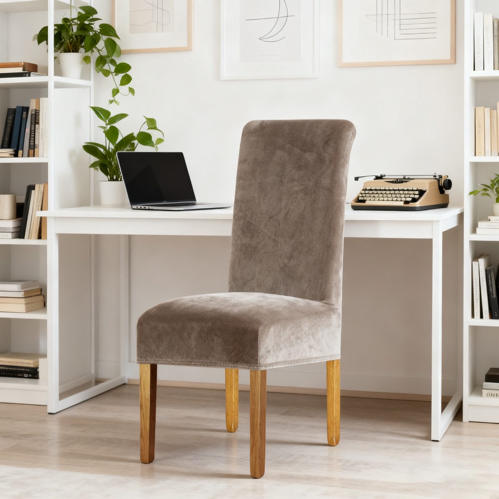 OKWISH Stuhlhusse 4er-Set Samt Stuhlhussen Esszimmer Stuhlbezug Stuhlüberzu günstig online kaufen