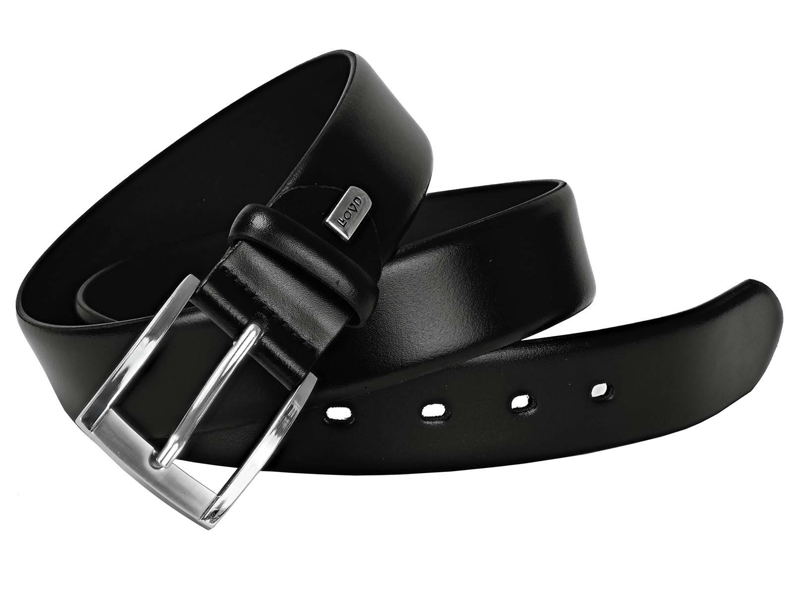 LLOYD Men’s Belts LLOYD-Herren-Ledergürtel 35 Dorn-Schließe black mm Ledergürtel