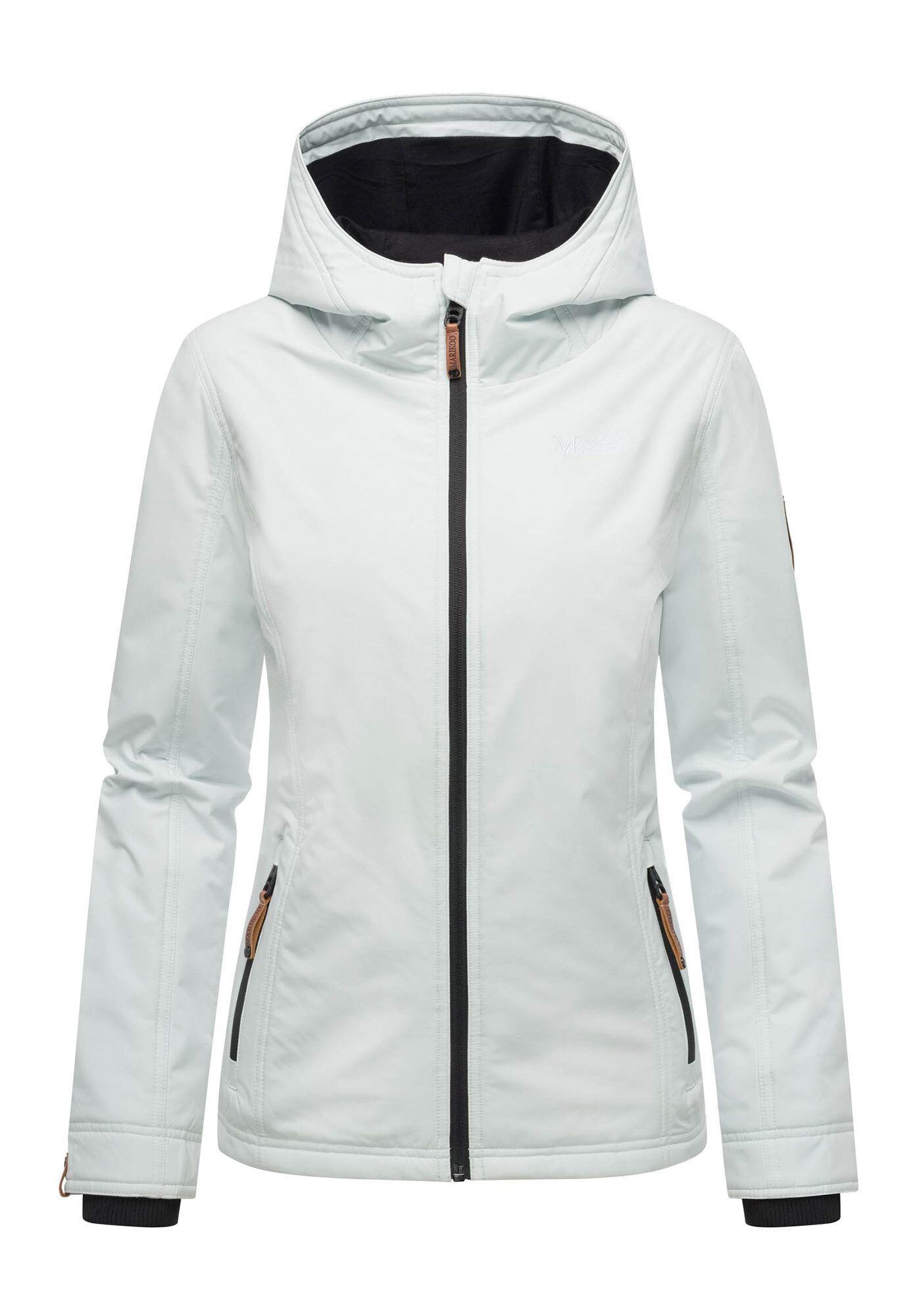Marikoo Outdoorjacke Brombeere Sportliche Übergangsjacke mit Kapuze und schützendem Kragen – Bild 2 von 5