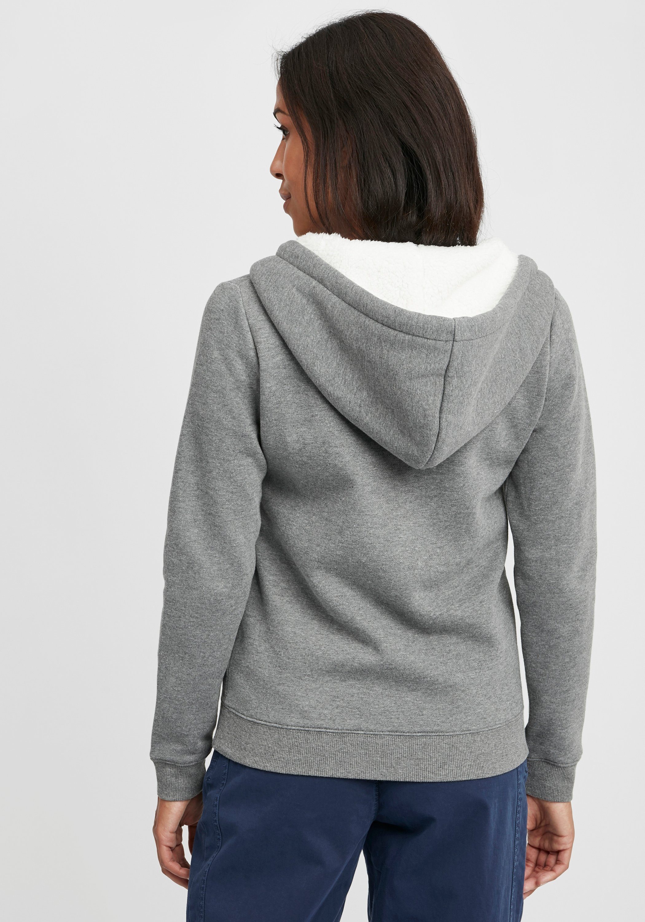 Grey Kapuzensweatjacke Melange OXBinja (1840051) OXMO