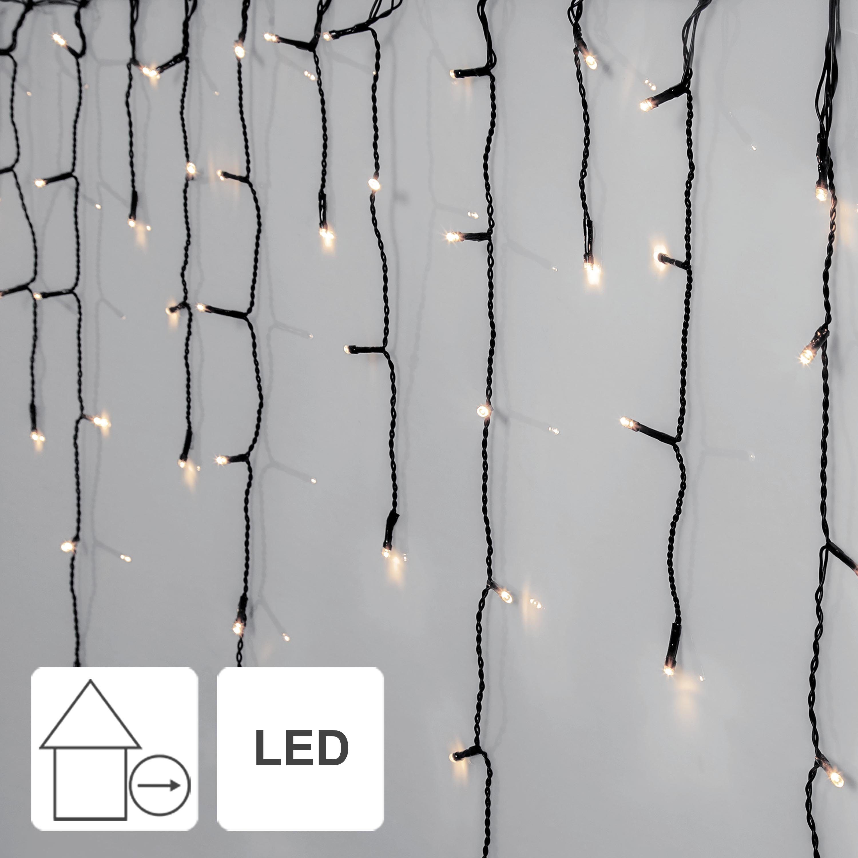 STAR TRADING LED-Lichterkette Crispy Ice White, LED Lichtervorhang,Crispy Ice White', 480 LEDs, 12m