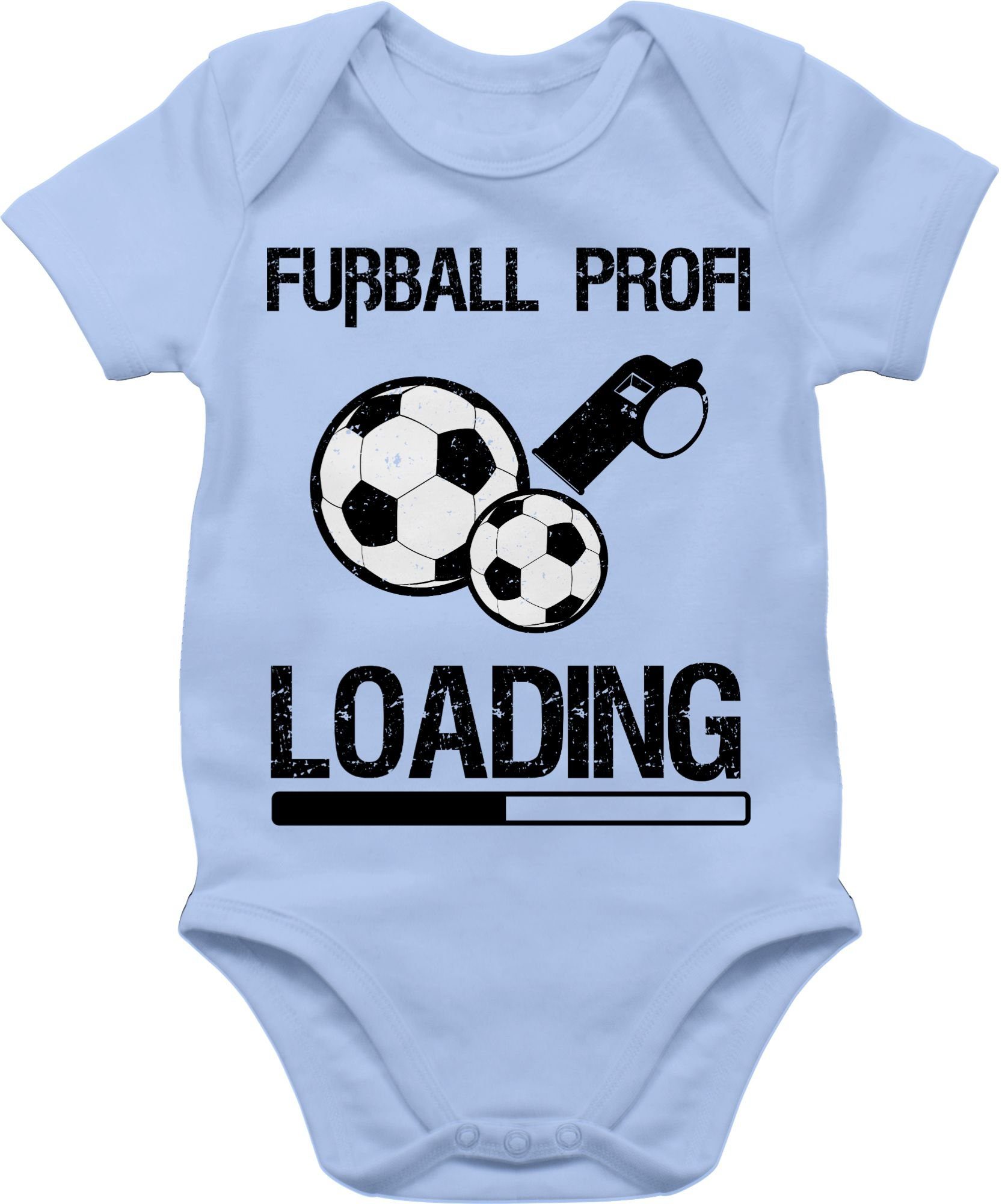 Shirtracer Profi schwarz Shirtbody Baby Bewegung Vintage 2 & - Babyblau Sport Loading Fußball