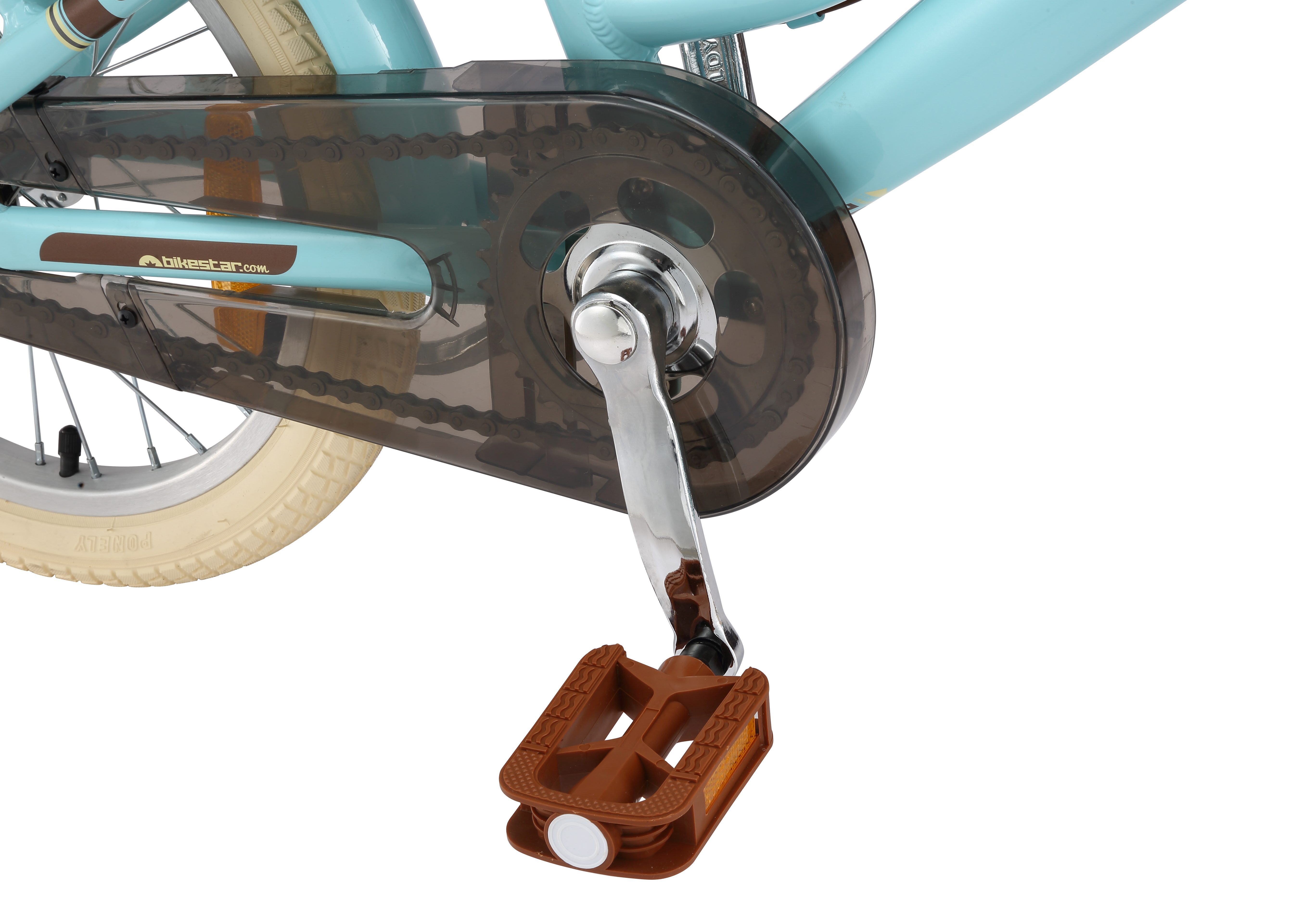 Bikestar Kinderfahrrad Cityrad 16 Zoll Aluminium ab 4 Jahre, 1 Gang, Korb, Gepäckträger, leichtes Treten, ergonomischer Rahmen