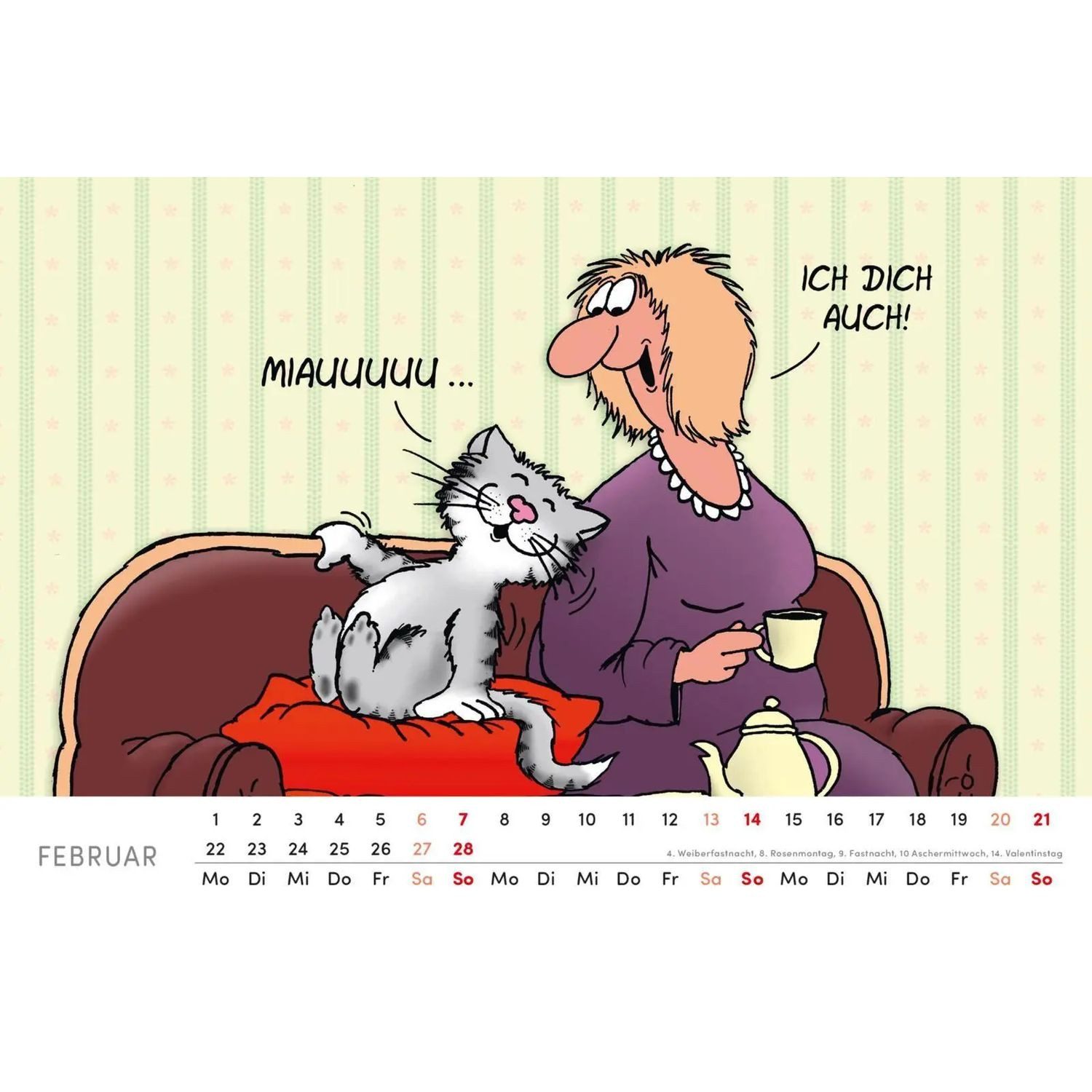 Lappan Verlag Monatskalender Uli Stein Tischkalender 2027: Monatskalender zum Aufstellen