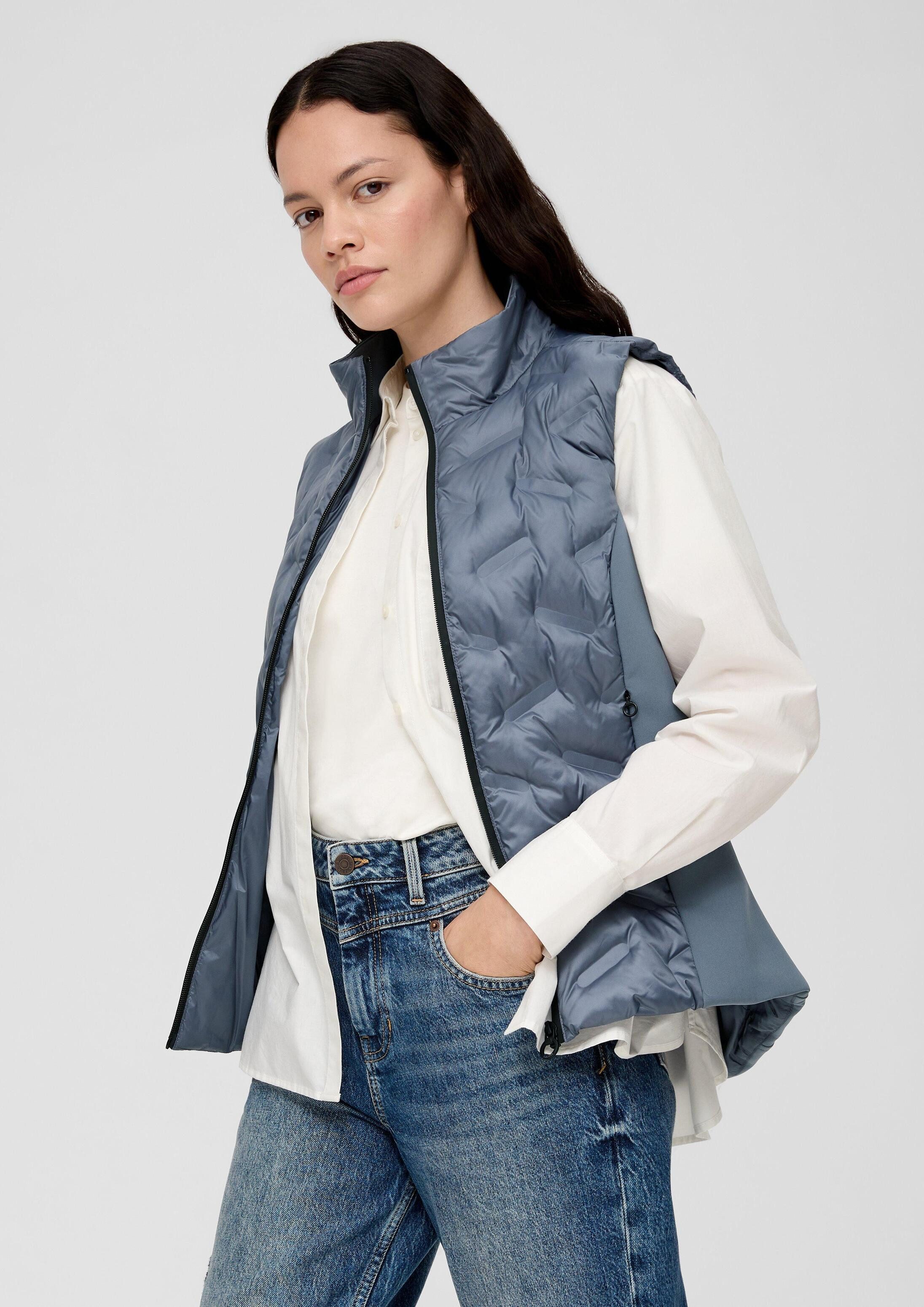 s.Oliver Outdoorjacke Outdoor-Weste Weste im Fabricmix