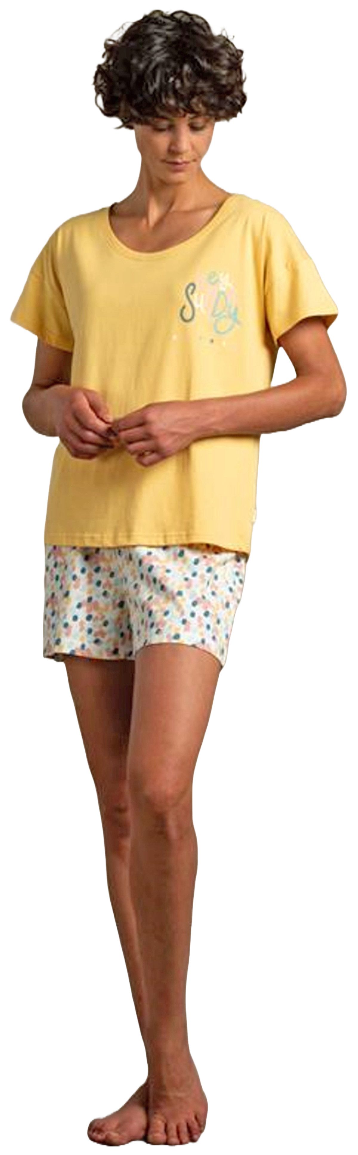 Eskimo Schlafanzug Damen Schlafanzug Shorty (2 tlg) Modisches Design