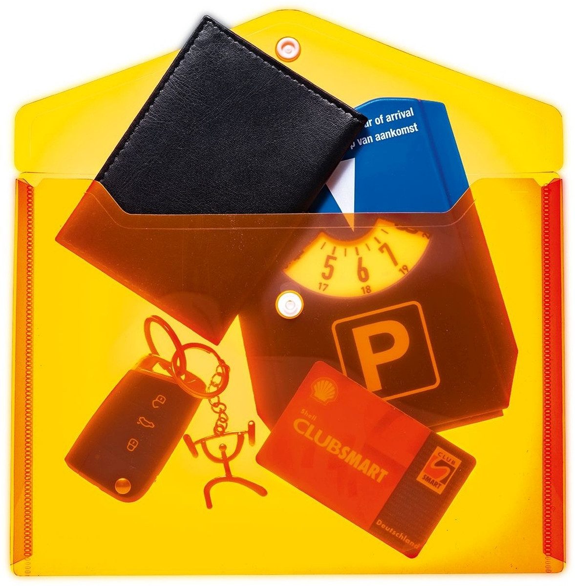 Fächermappe Brieftasche A5 PP orange.
