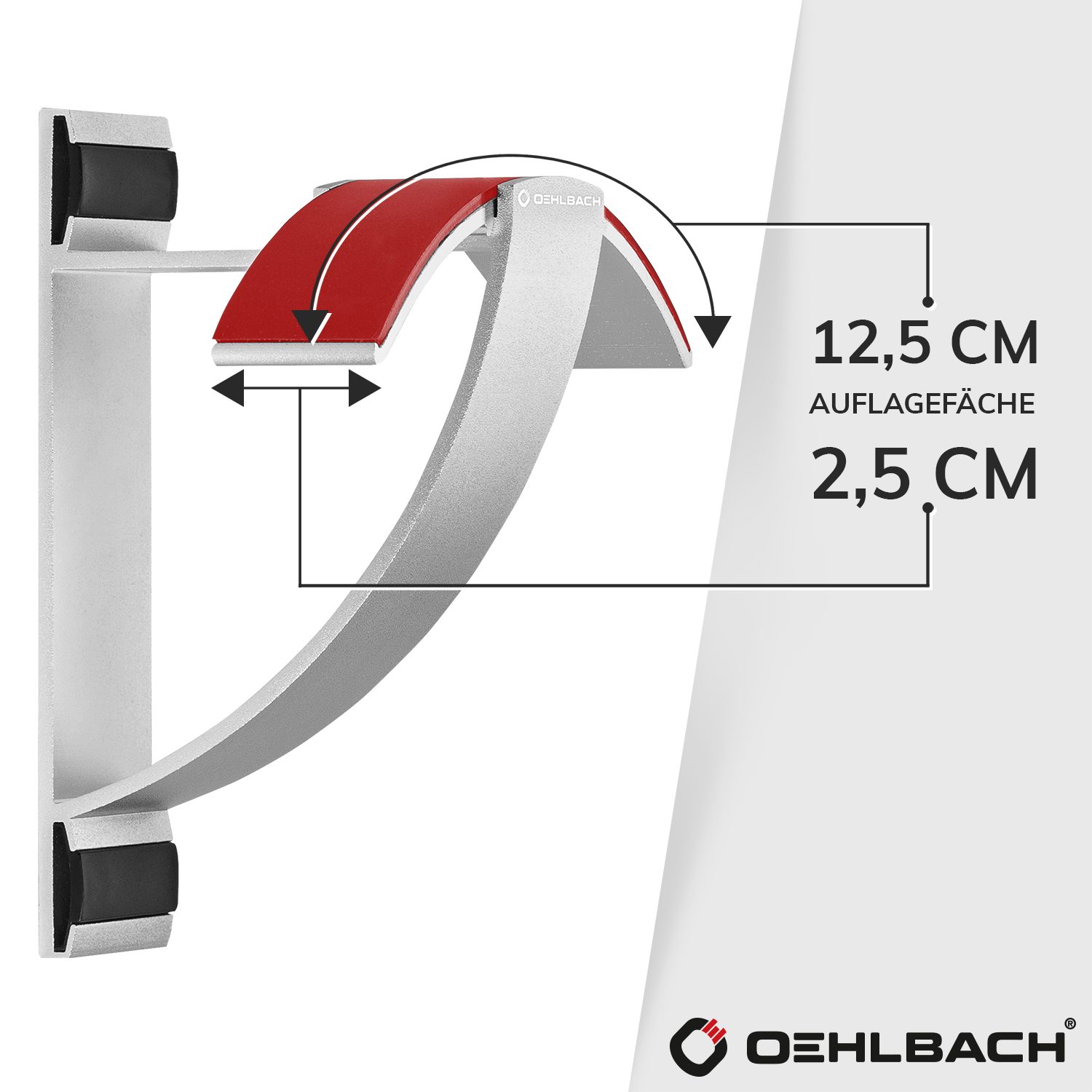 OEHLBACH Kopfhörerständer Alu Style W1 Kopfhörer-Wandhalter aus Aluminium, (Stylisch, Vollmetall)