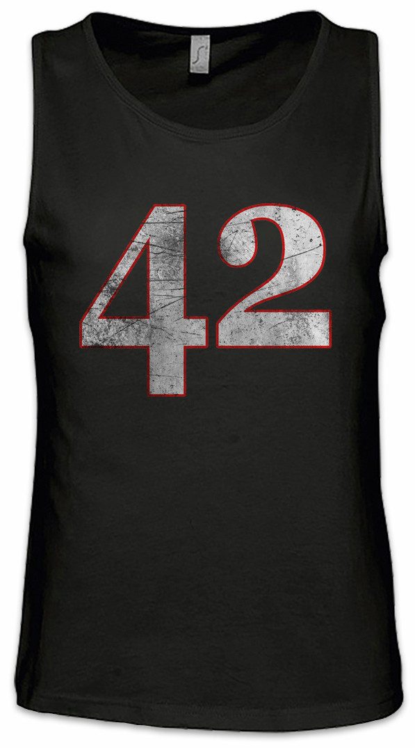 Tanktop 42 Ärmelloses T-Shirt Nummer Number Zahl The durch die Guide to the