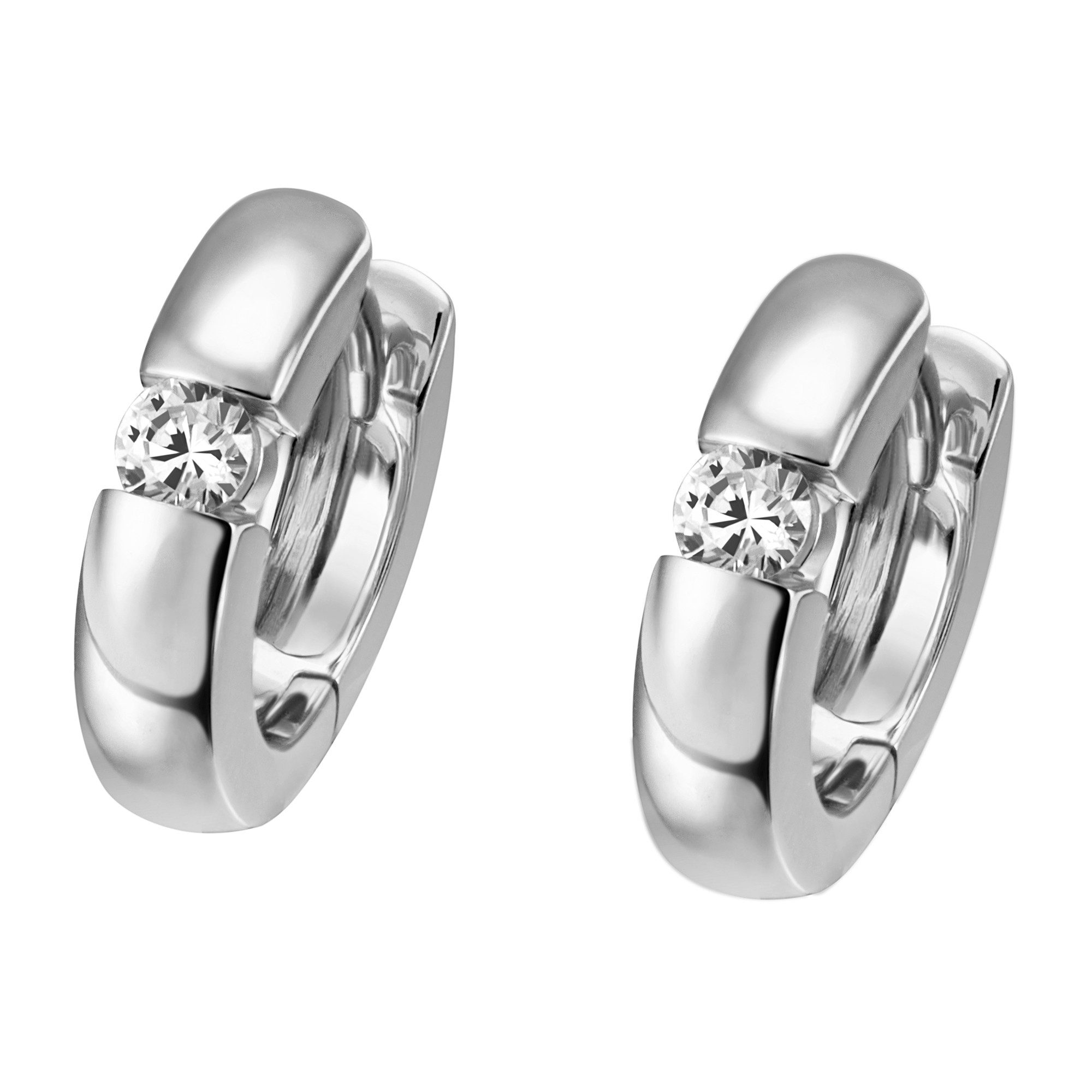 Reflexion Diamonds Klappcreolen 925/- Paar Silber-Creolen klassisch rund, m günstig online kaufen
