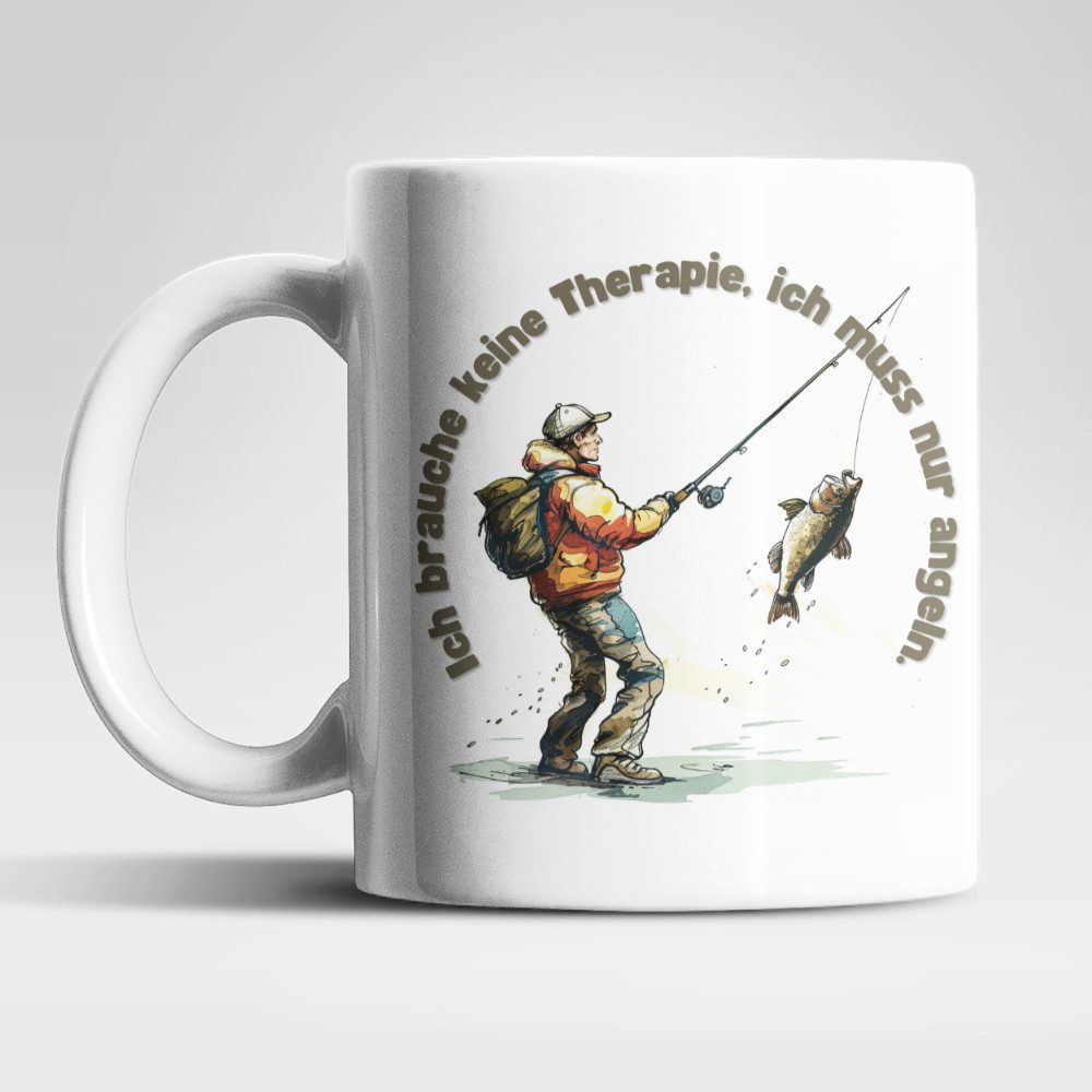 WS-Trend Tasse Angler Fischer Therapie Kaffeetasse Teetasse Geschenkidee, Keramik