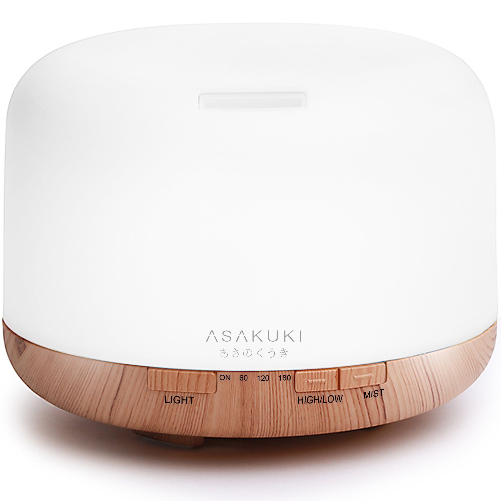 Asakuki Diffuser Luftbefeuchter Ultraschall Aromatherapie für Ätherische Öle, Automatische Farbzyklen & Feste Farbmodi