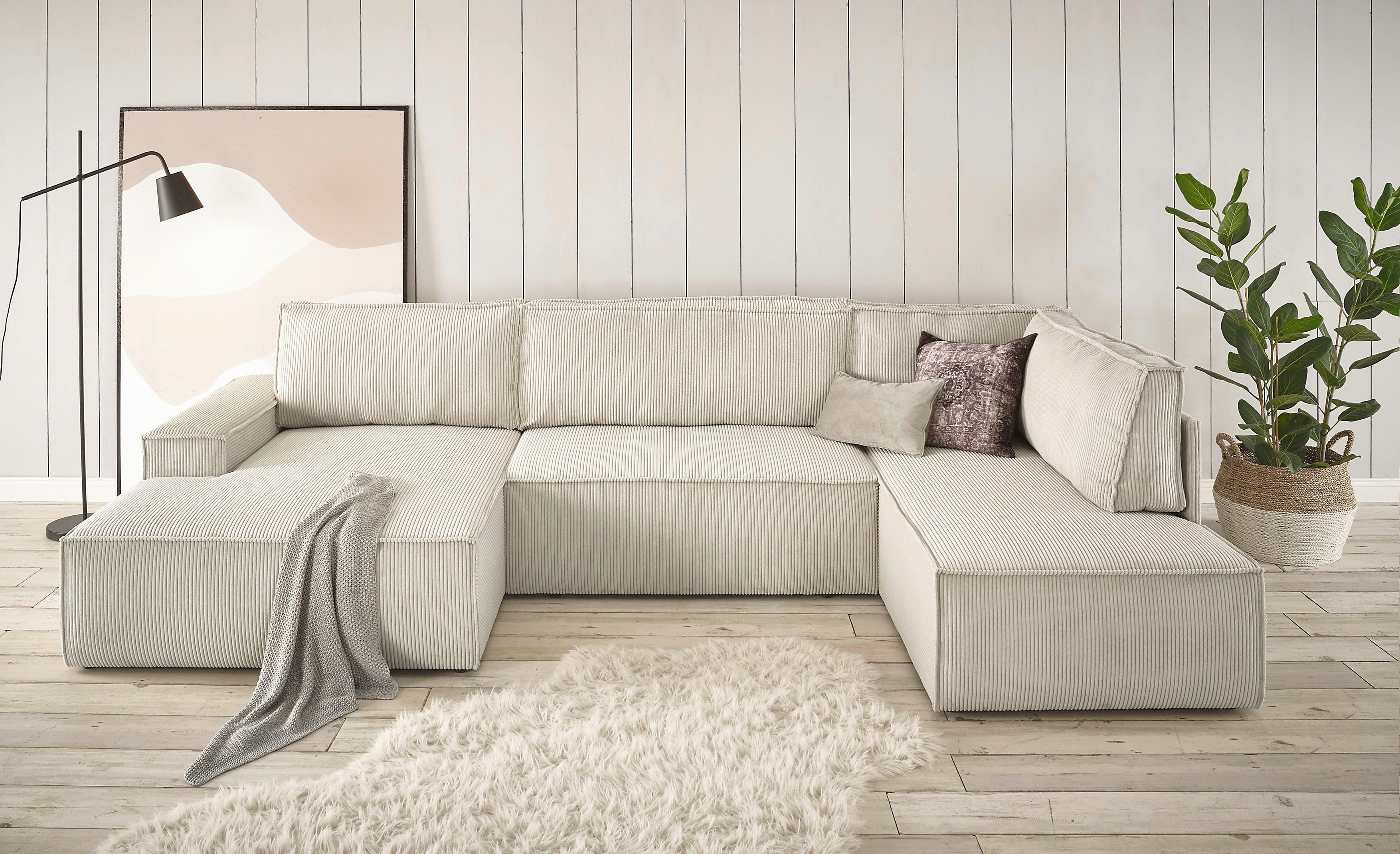 Home affaire Wohnlandschaft "SHERWOOD U-Form, 329 cm - OTTO. Verlässliche Q günstig online kaufen