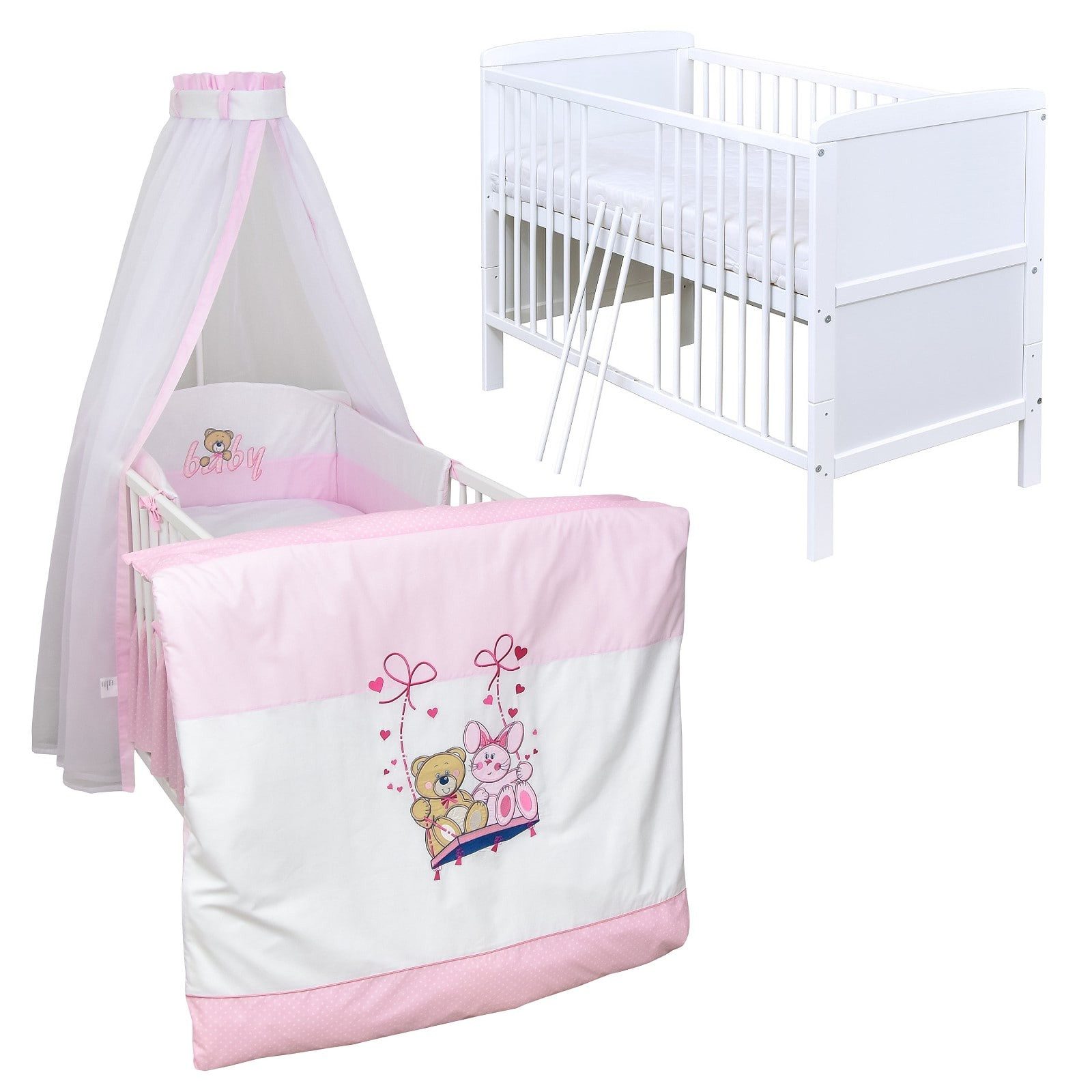 Baby-Delux Komplettbett Babybett Natalie Komplettset Beißschienen, günstig online kaufen