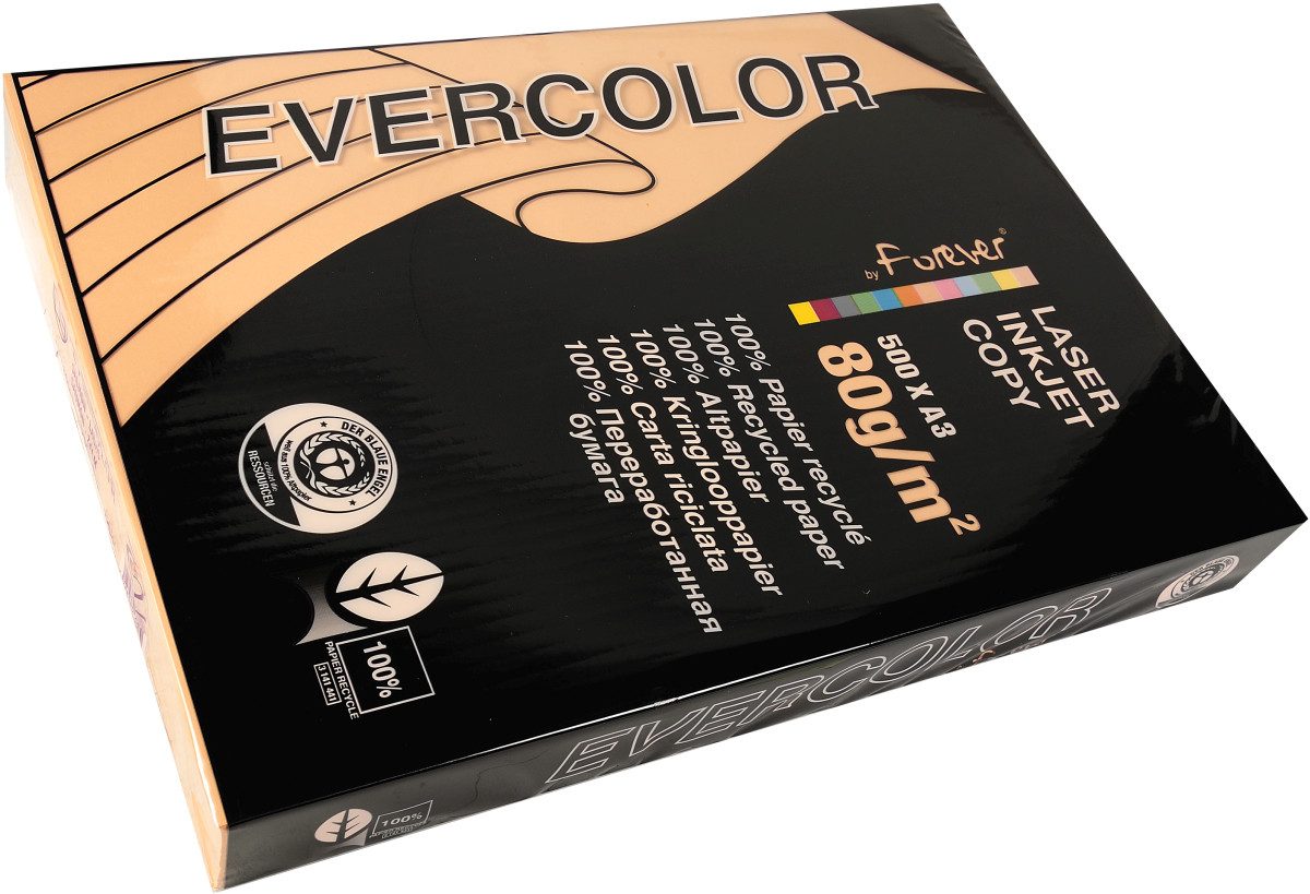 CLAIREFONTAINE Kopierpapier Multifunktionspapier evercolor RC A3 420x297mm 80g/qm lachs VE=500 Bla
