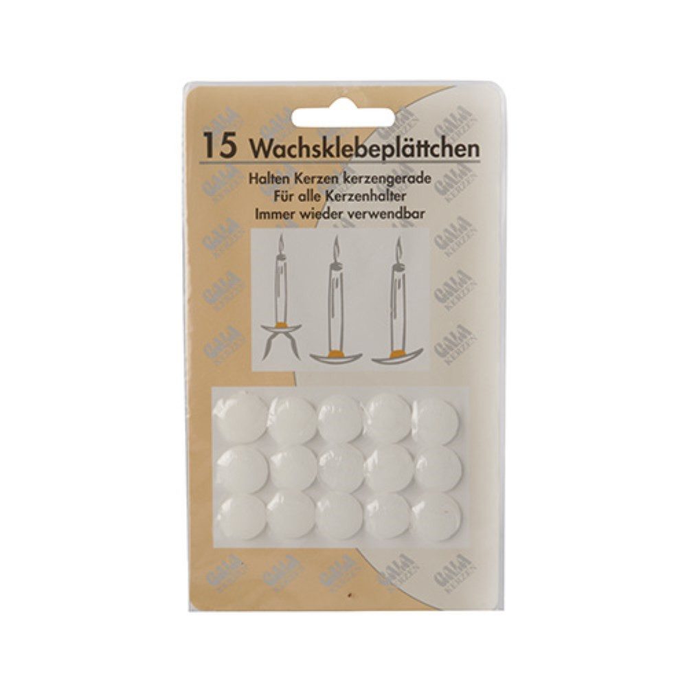 PAPSTAR Kerzenständer 15 Wachsklebeplättchen Ø 15 mm weiss günstig online kaufen