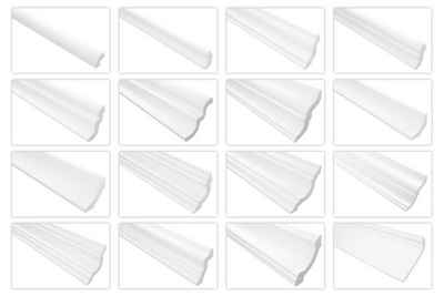 marbet design Eckprofil »E-02«, Stuckleisten aus Styropor XPS - riesige Auswahl, leichte und stabile Profile für Decken-/ und Wandübergang dekorativ