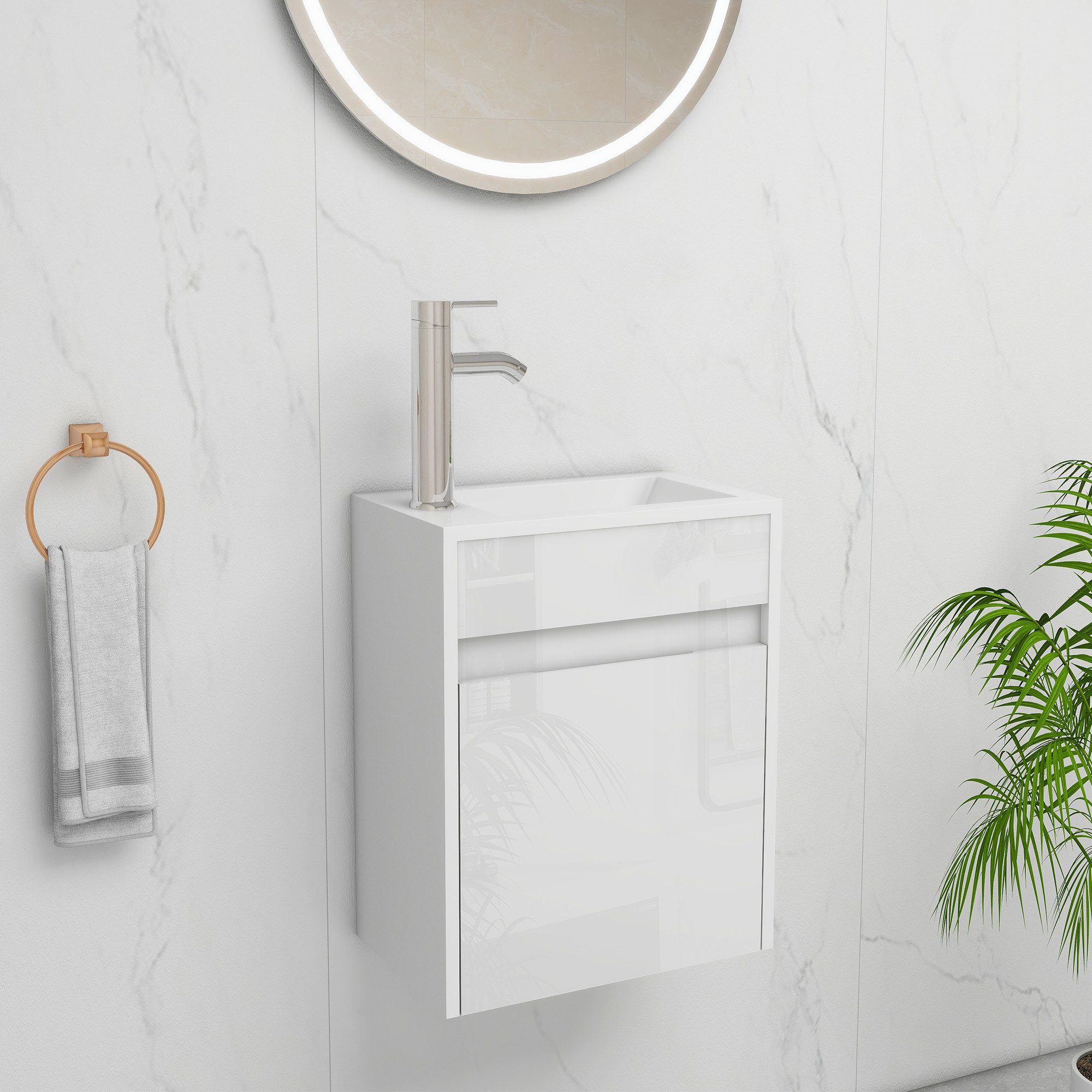 UEV Waschtisch Waschbecken klein mit Unterschrank günstig online kaufen