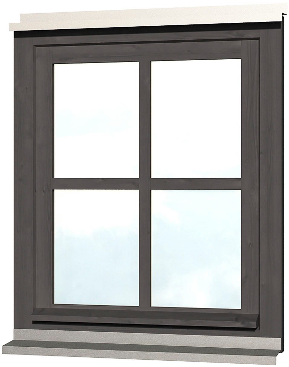 Skanholz Fenster Einzelfenster, für Carports, 69,1 x 82,1 cm