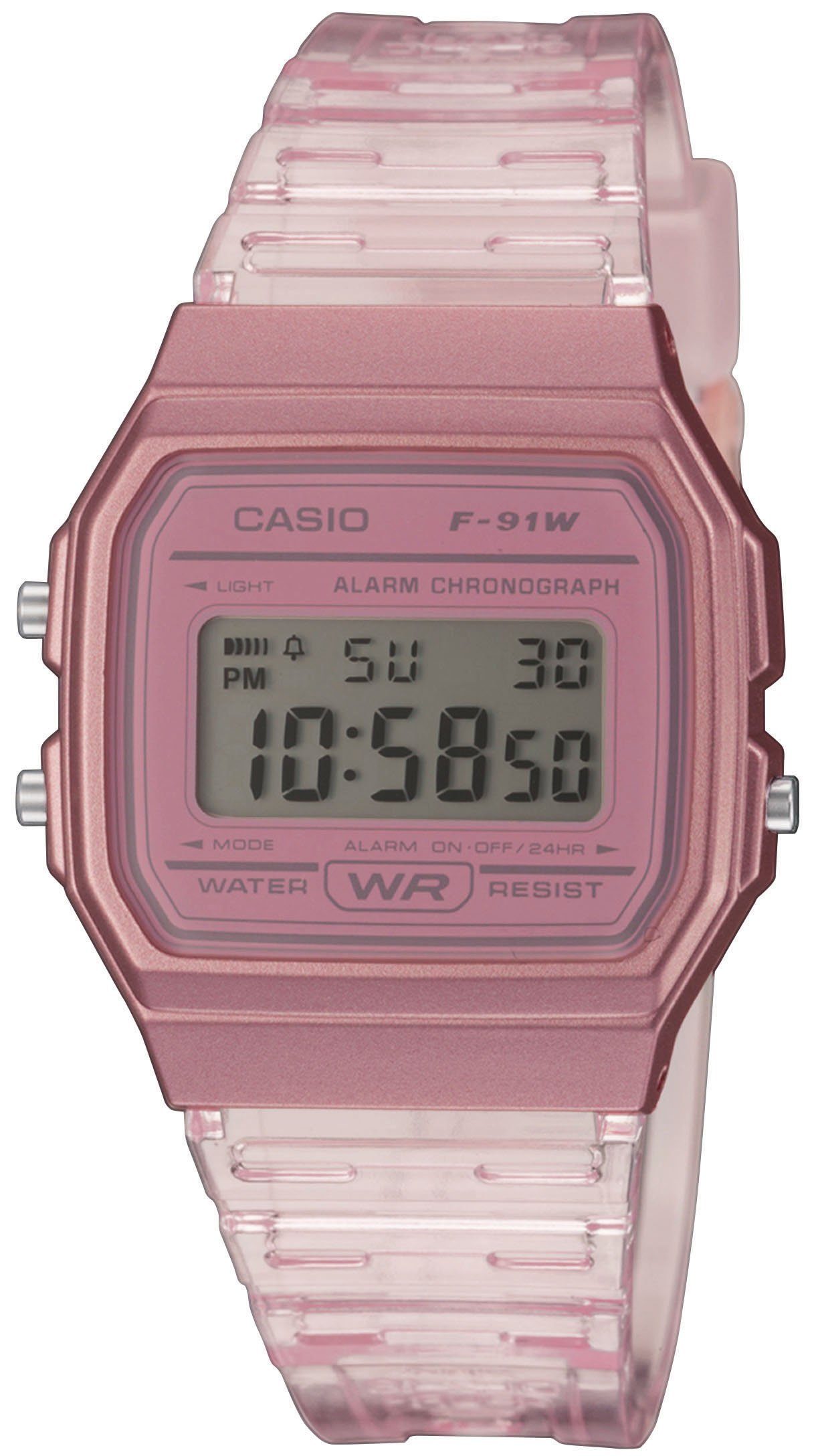 Casio Collection Chronograph F-91WS-4EF, Quarzuhr, Armbanduhr, Herren, Damen, digital, Stoppfunktion