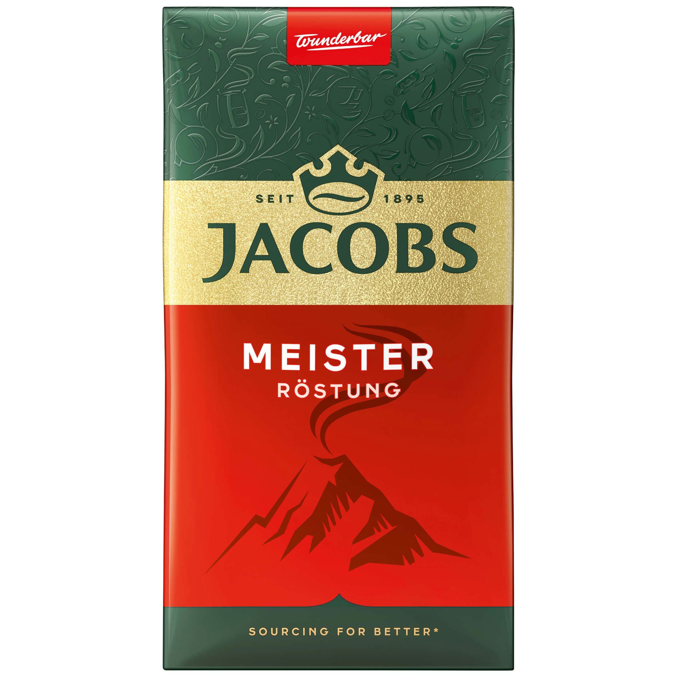 JACOBS Kaffee Filterkaffee Meisterröstung gemahlener Röstkaffee 12 x 500 g, (Packung, 12er Pack)