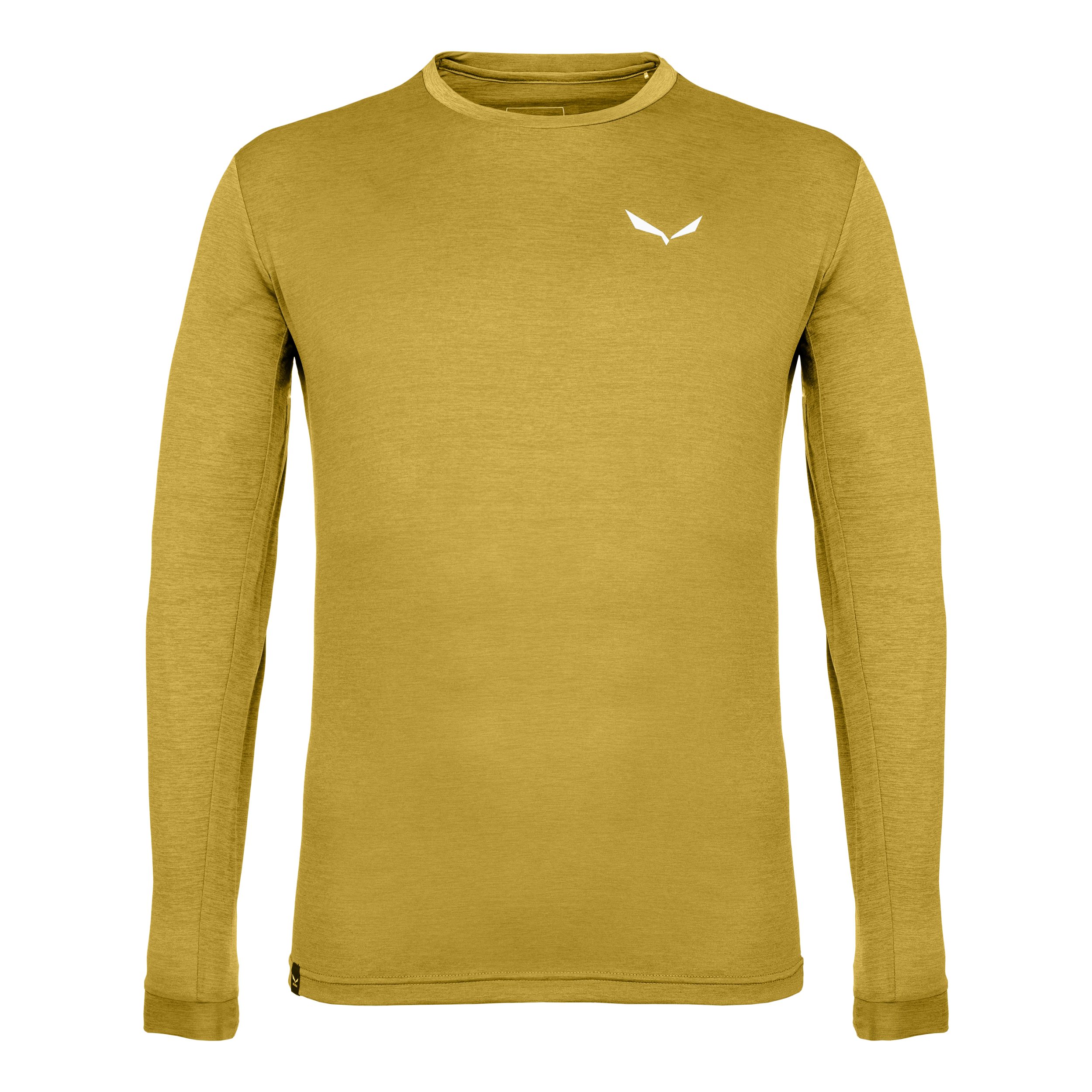 Salewa Kurzarmshirt PUEZ MELANGE DRY M L/S TEE OLIVE OIL MELANGE