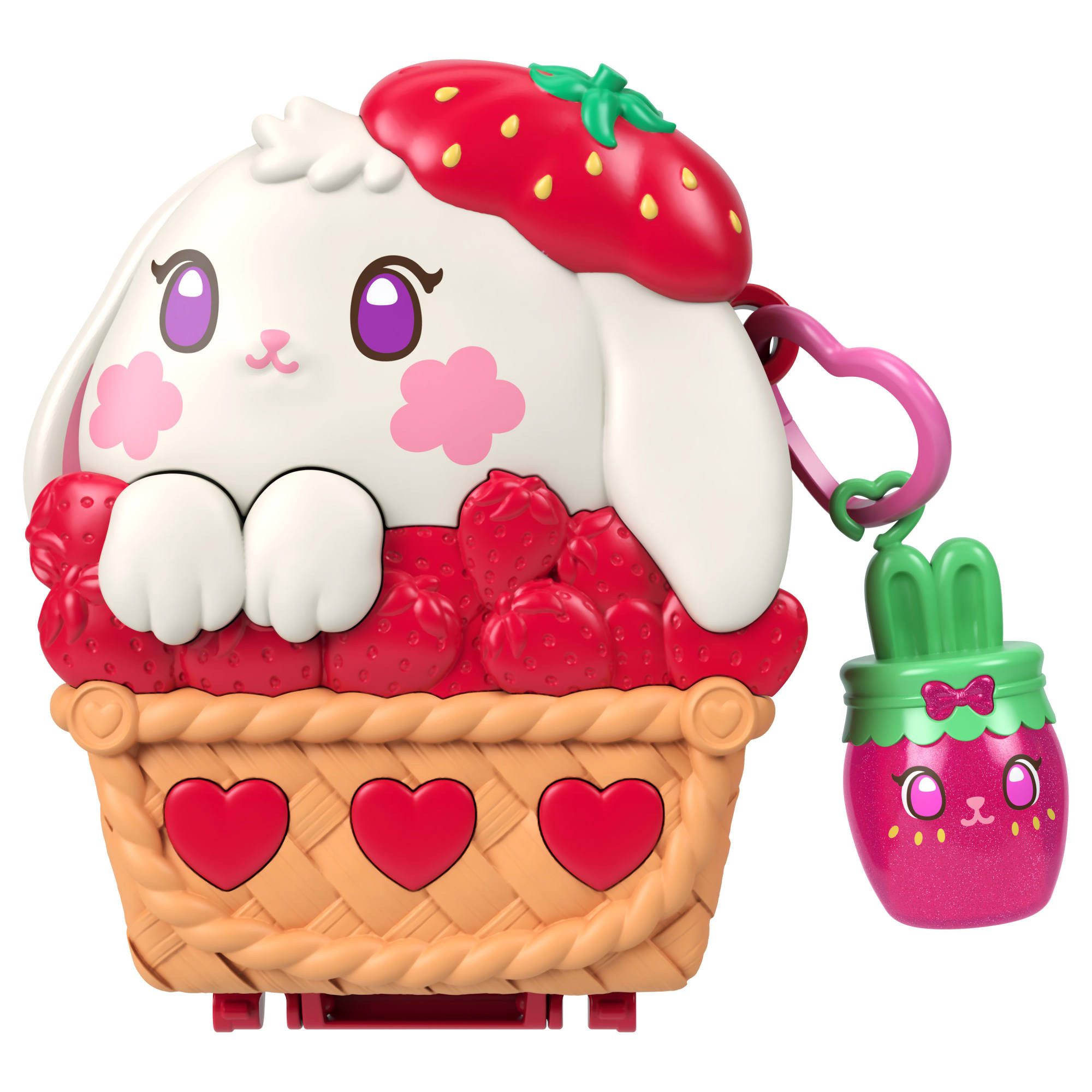 Polly Pocket Spielwelt Erdbeerhäschen Schatulle