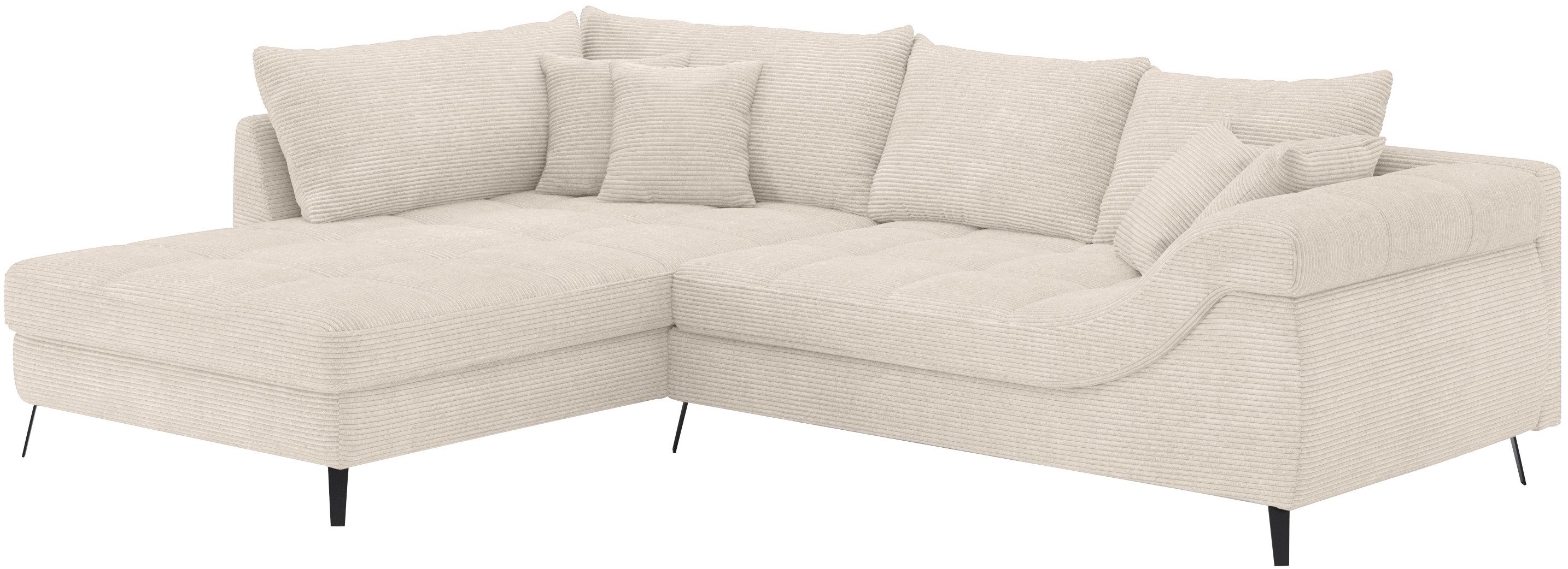 Mr. Couch Ecksofa Portofino, L-Form, Mit Kaltschaumpolsterung, bis 140 kg belastbar