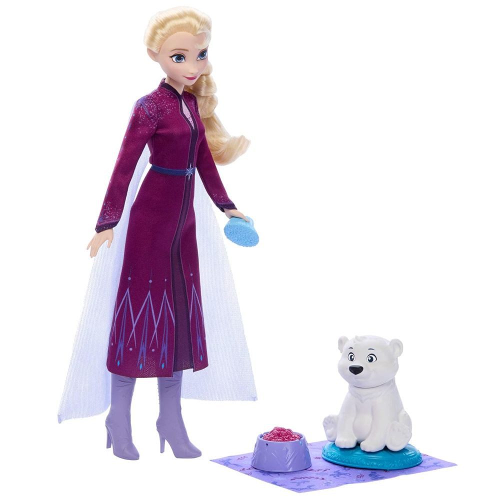Disney Frozen Anziehpuppe Puppe Elsa & Eisbär-Junges JFG16 Disney Eiskönigin Frozen Mattel
