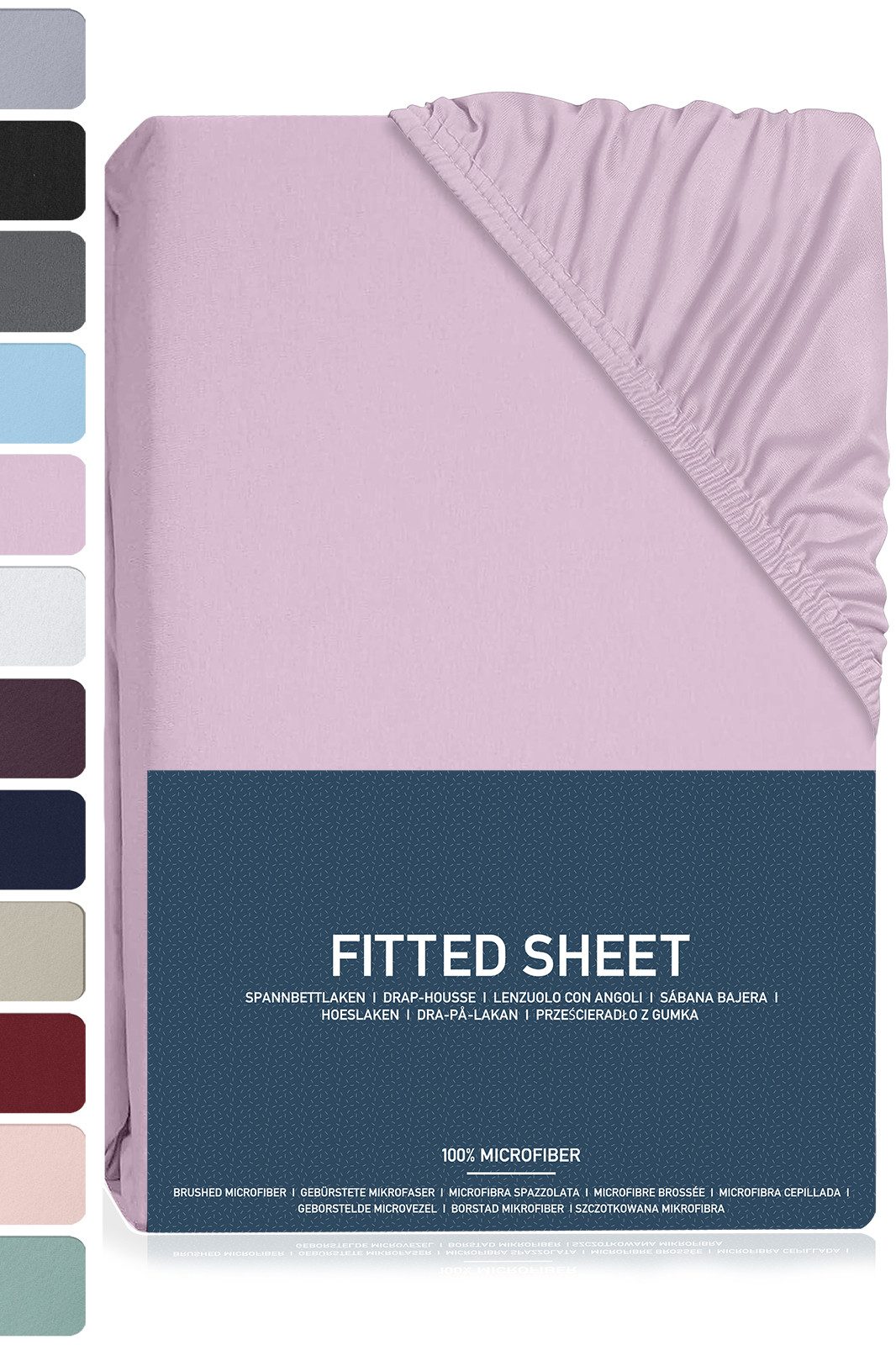 BRB HOME Spannbettlaken Spannbettlaken Gebürstete Mikrofaser, Polyester, Gummizug: Rundum, (1 Stück), Polyester für Boxspringbett und Topper bis 30 cm