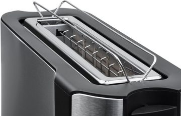 ECG Toaster ST 10630 SS, 1 langer Schlitz, für 2 Scheiben, 1000 W, Langschlitztoaster für zwei Scheiben