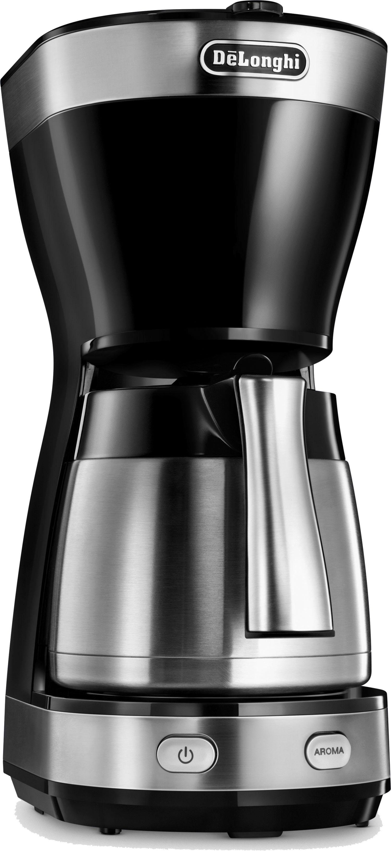 De'Longhi Filterkaffeemaschine 1,25l 16710, Papierfilter Kaffeekanne, ICM