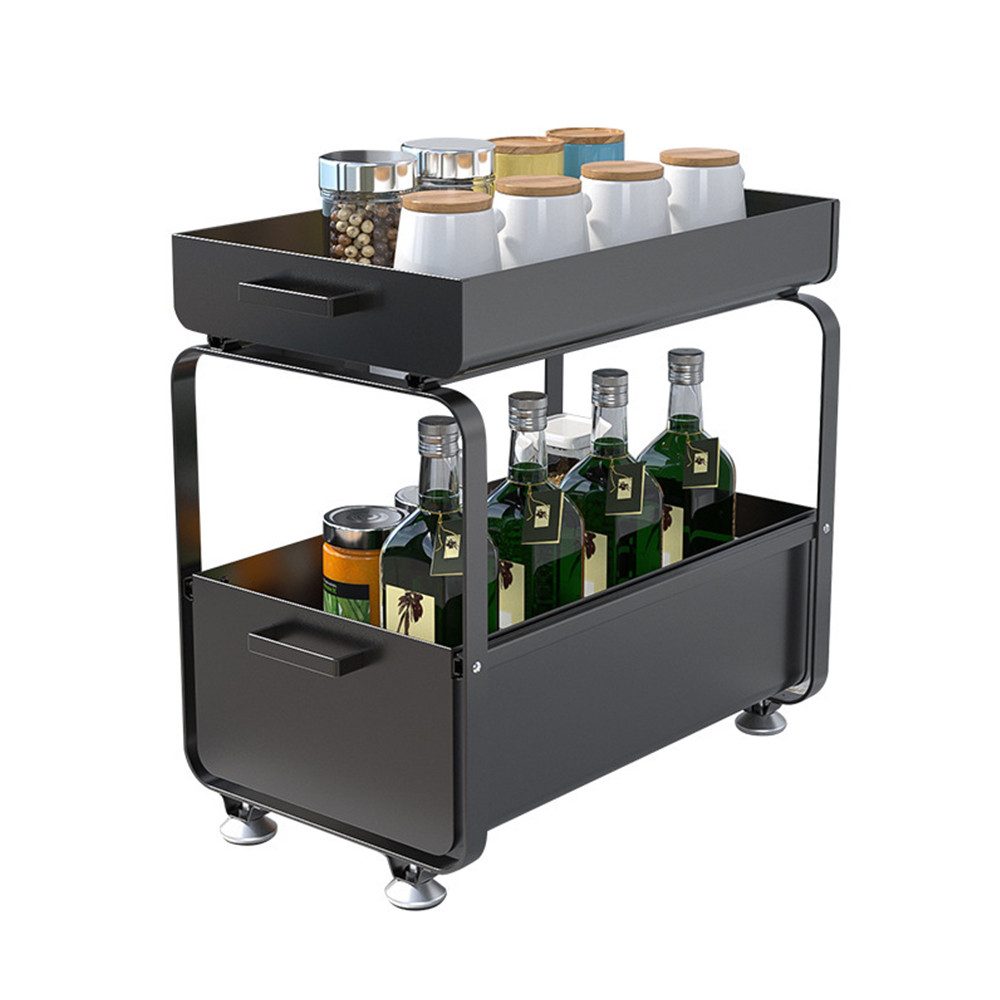 JEOBEST Küchenregal Küchenregal Regal mit 2 Korb-Auszügen, Spülschrank Orga günstig online kaufen