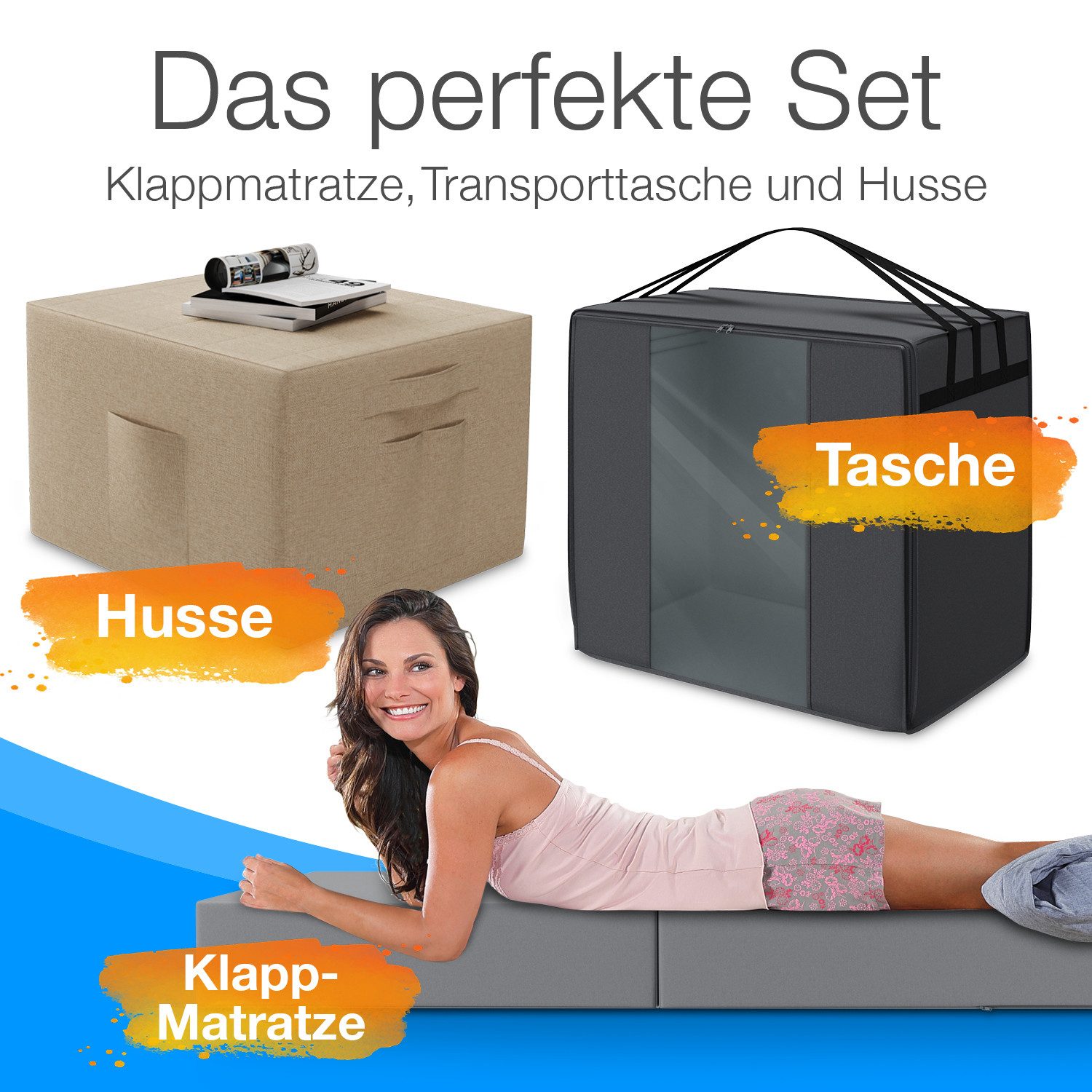 Klappmatratze Spar-Set inkl. Husse & Transporttasche, günstig online kaufen