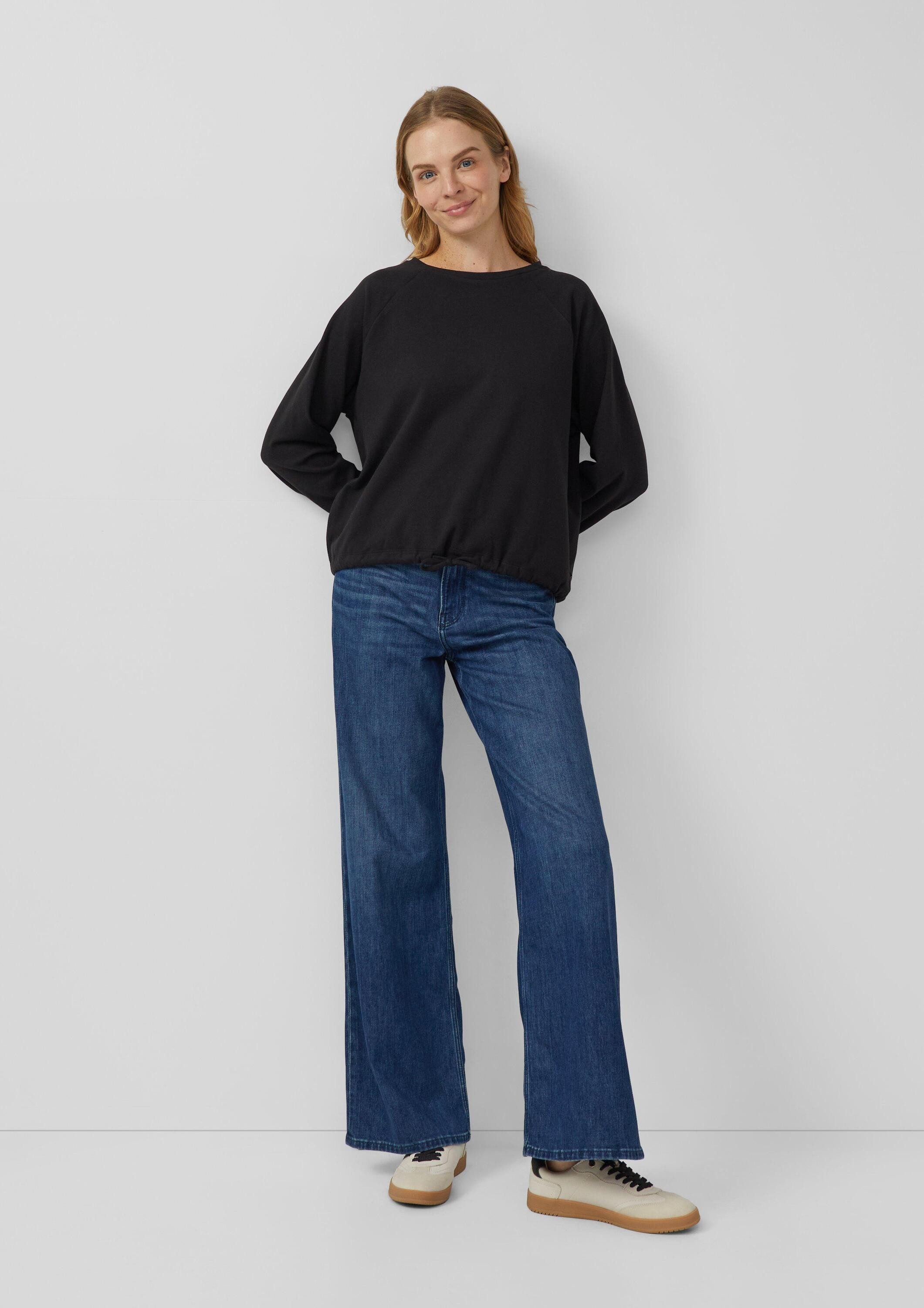 s.Oliver Sweatshirt Sweatshirt Weiches Sweatshirt mit Bindedetail