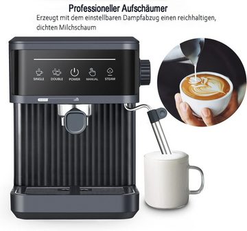 Sross Kaffeevollautomat Kaffeevollautomat,Espresso Siebträgermaschine 20 Bar, Kaffeemaschine für den Hausgebrauch, 850W, 1,8 Liter Wassertank