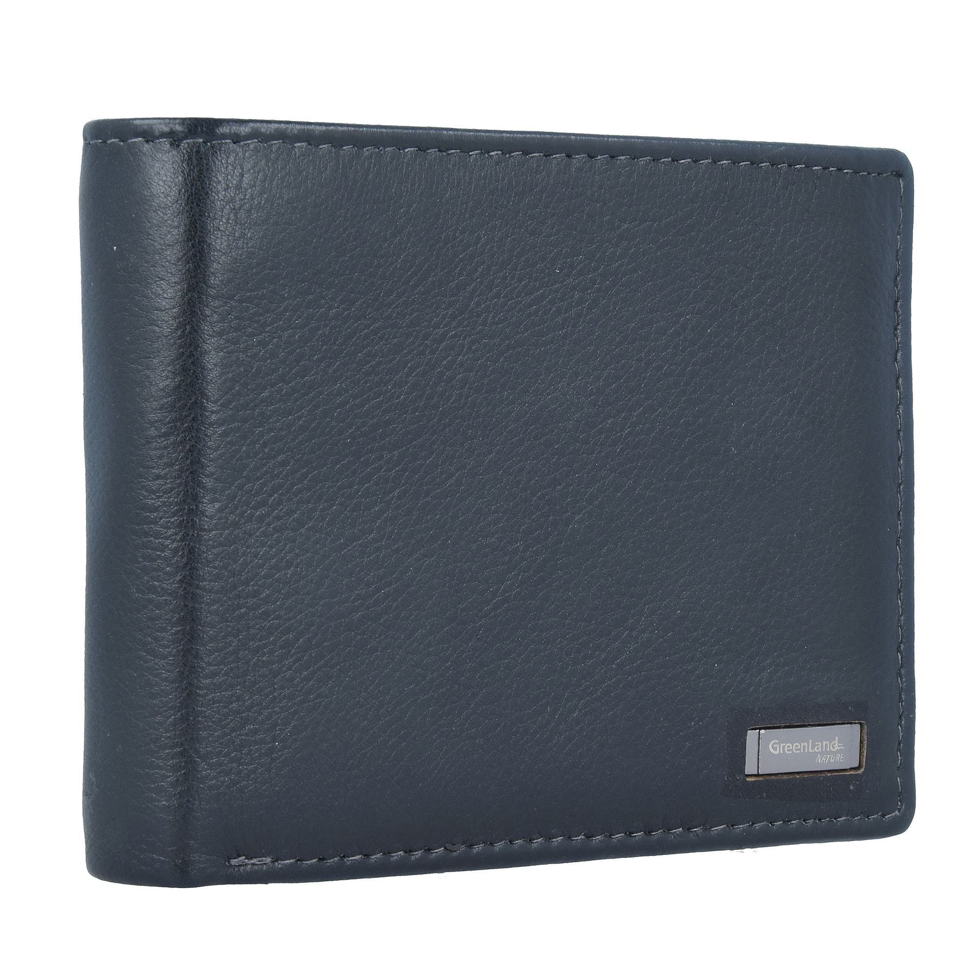 GreenLand Nature Geldbörse Black Nappa, Leder