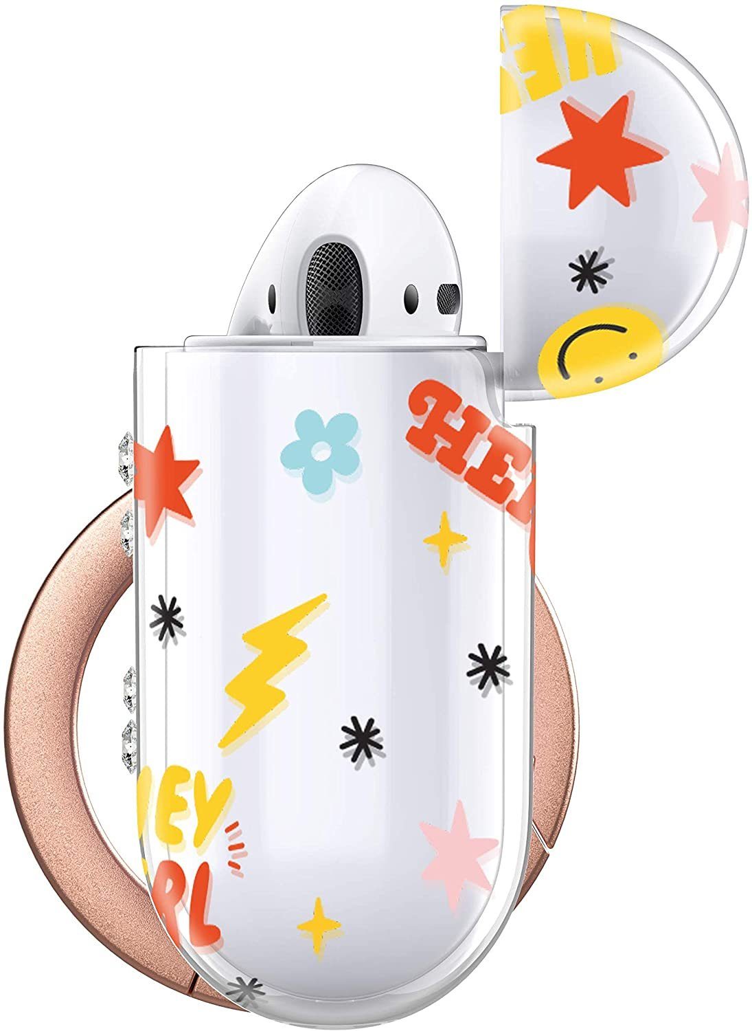 KeyBudz Kopfhörer-Schutzhülle Elevate x Swarovski Crystals Serie Schutzhülle für AirPods 1. Gen., für Apple AirPods 1. Generation