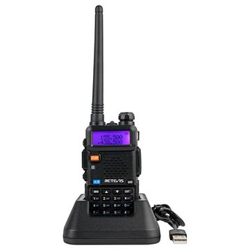 Retevis Walkie Talkie RT5R, Dualband, Handheld-Transceiver mit FM-Radio, 128 Kanäle,Tragbar, Wiederaufladbarer Walkie Talkie,2-Wege-Radio für die Jagd