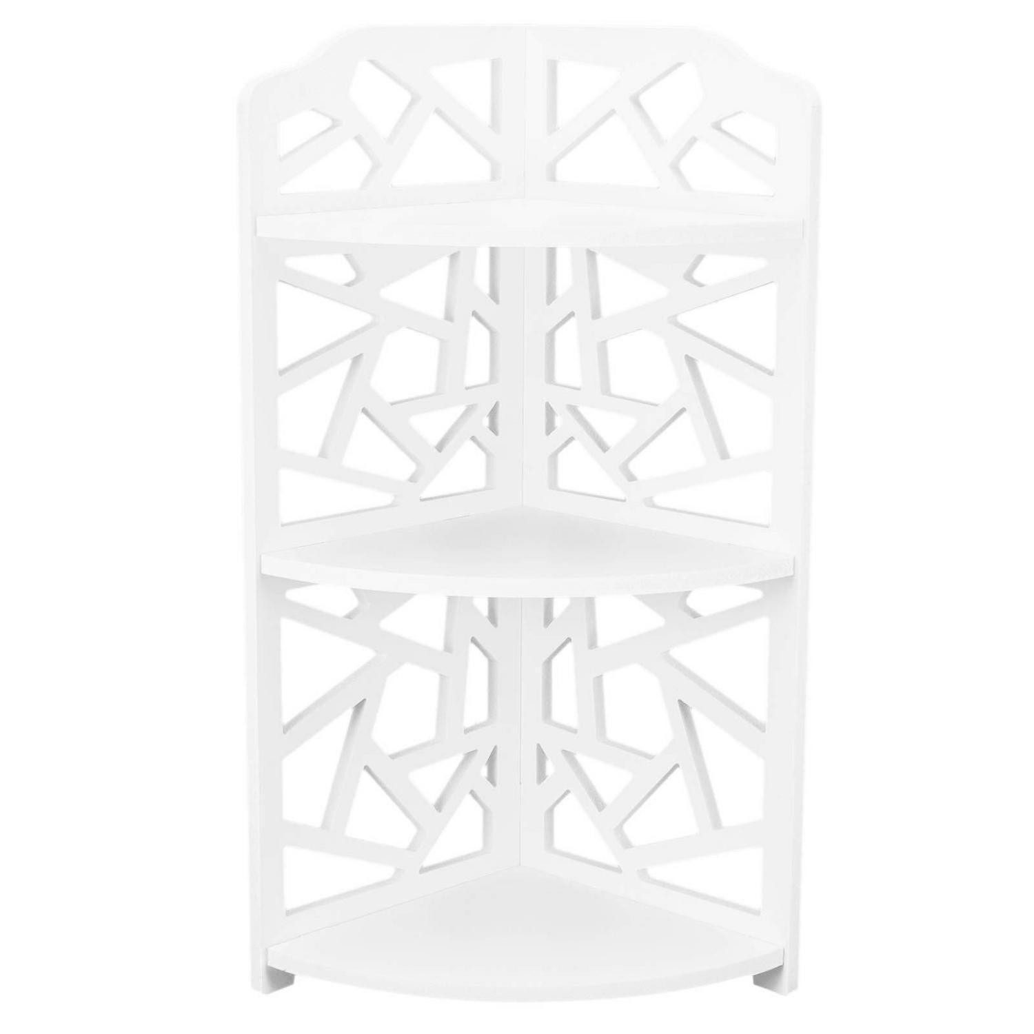 LuxusKollektion Eckregal Eckregal 3 Ebenen PVC-Schaum ohne Werkzeug, 1-tlg.