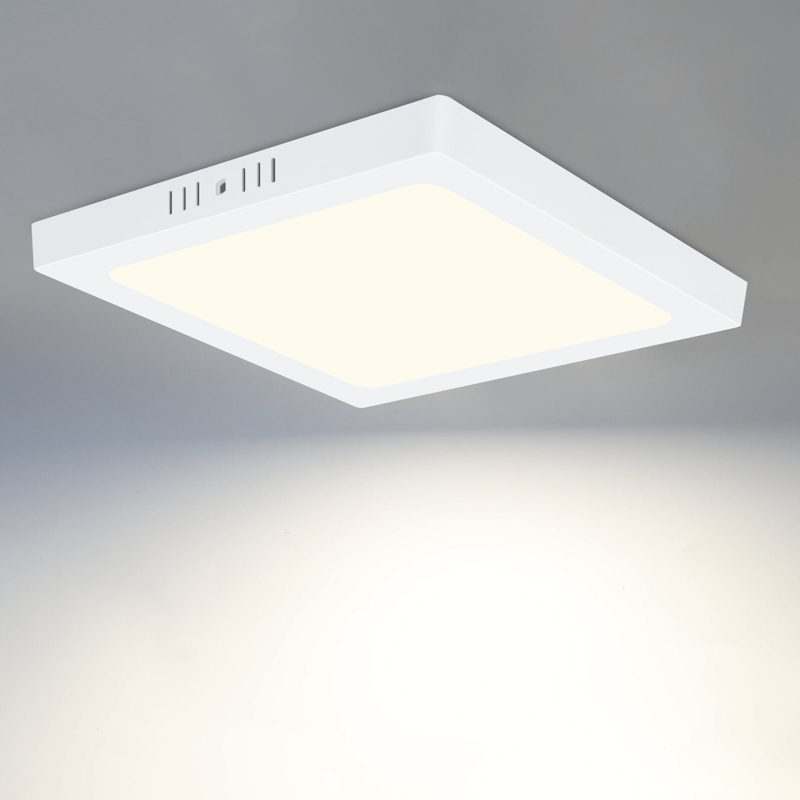 ZMH LED Deckenleuchte Schlafzimmer 23CM Modern Flach Deckenlampe Wasserdicht IP44, Augenschutz, LED fest integriert, Neutralweiß, 4000k