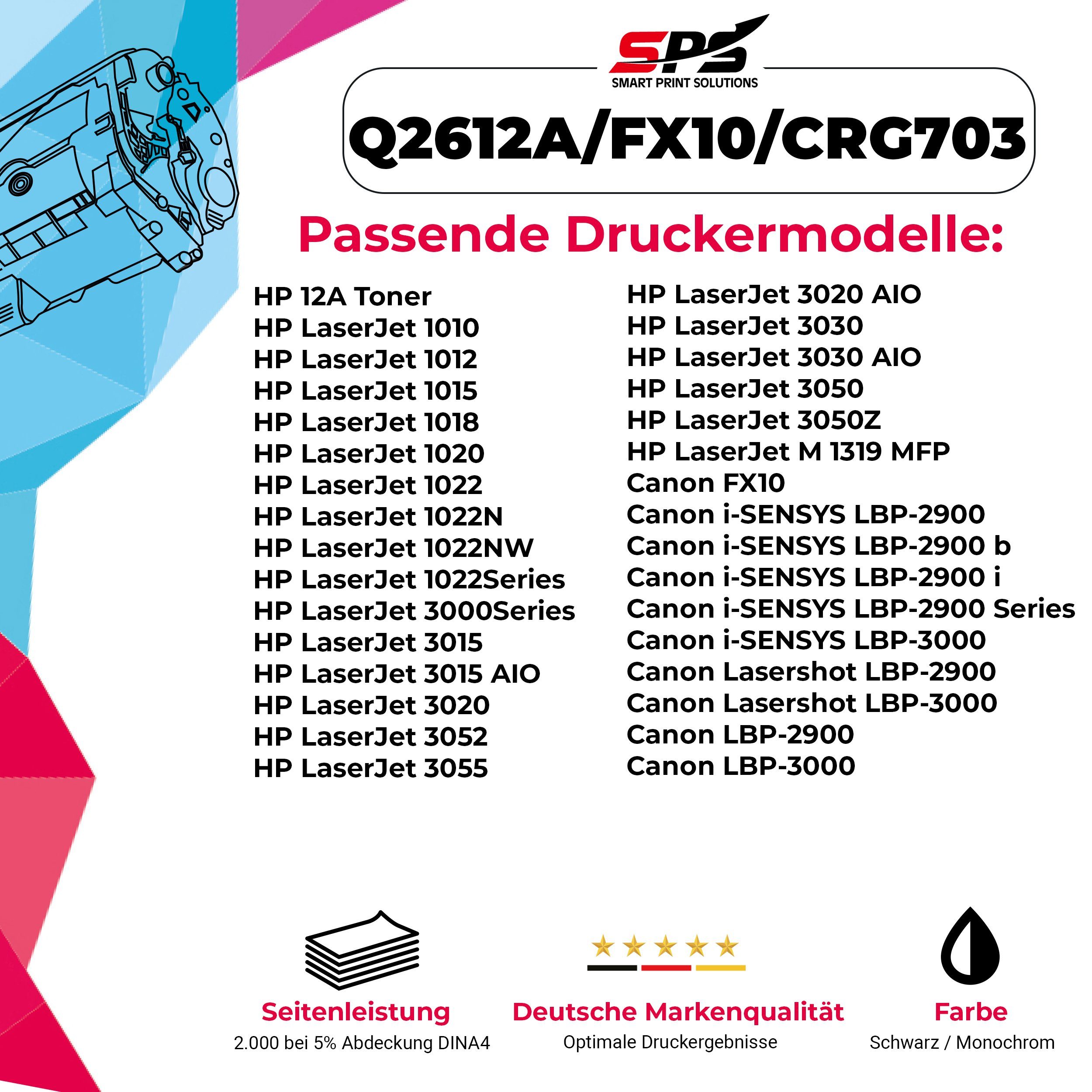 Pack) Kompatibel 12A Tonerkartusche HP SPS Q2612A, Laserjet für (1er AIO 3030