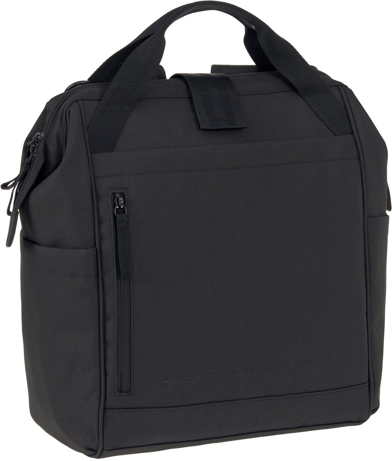 aus Green Wickelrucksack zum LÄSSIG PETA-approved Teil black, recyceltem vegan; Up Label, Goldie Material Backpack,