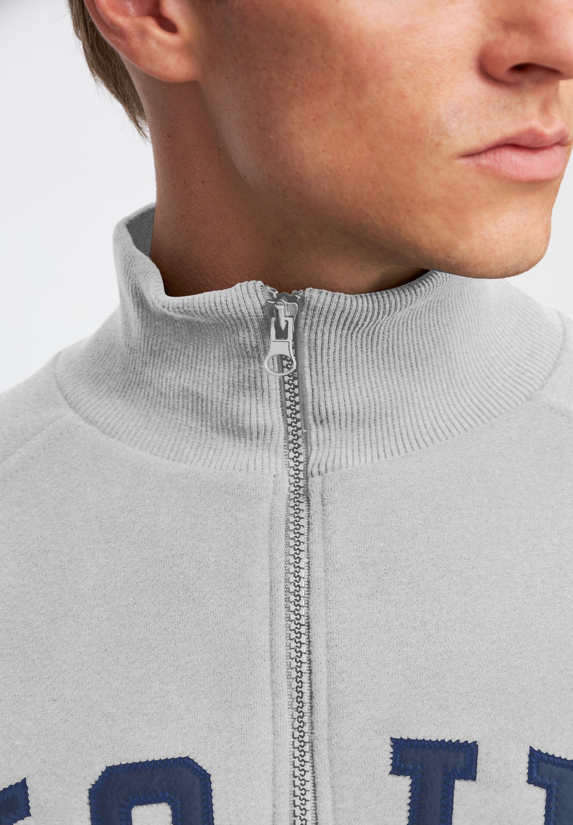 Derbe Portugal Super weich, Sweatshirt MOIN melange in grey Made