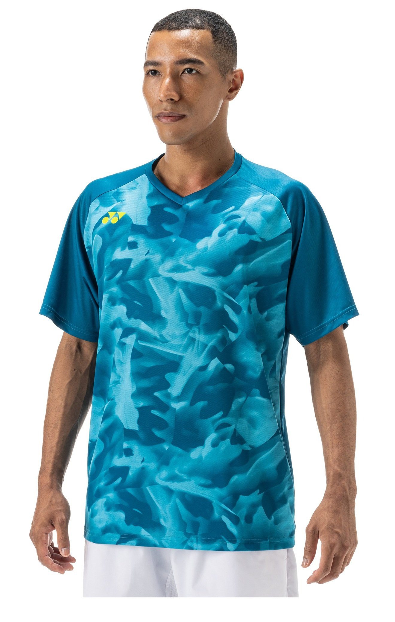 Yonex T-Shirt Crew Neck Club Team YM0033 (100% Polyester) 2025 blaugrün Herren