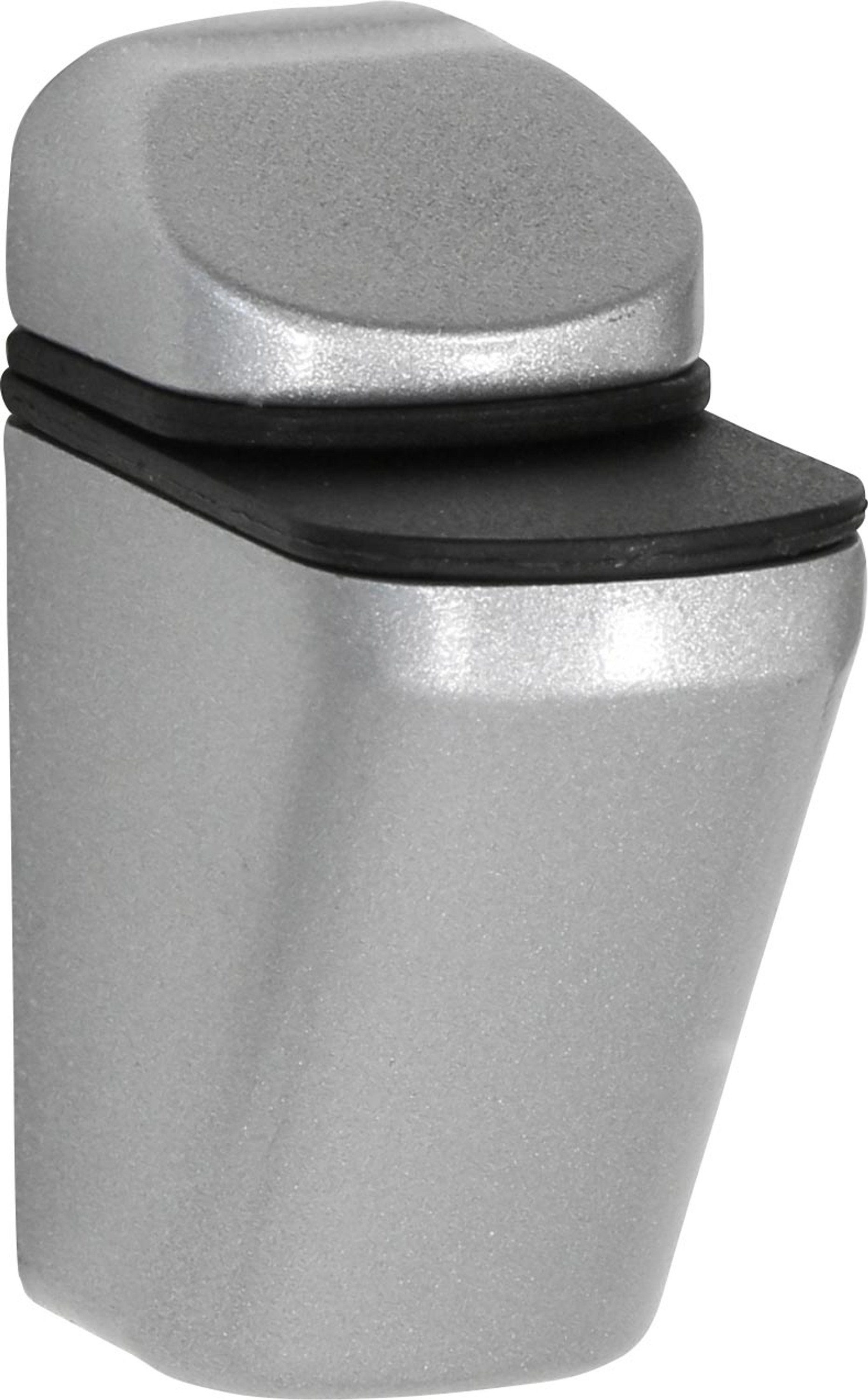 CUCALE Wandregal Clip - Glasregal - 25 25 ESG-Sicherheitsglas + Glasboden Wandregal - aus Viertelkreis x ib style Silbermatt, 8mm weiß cm