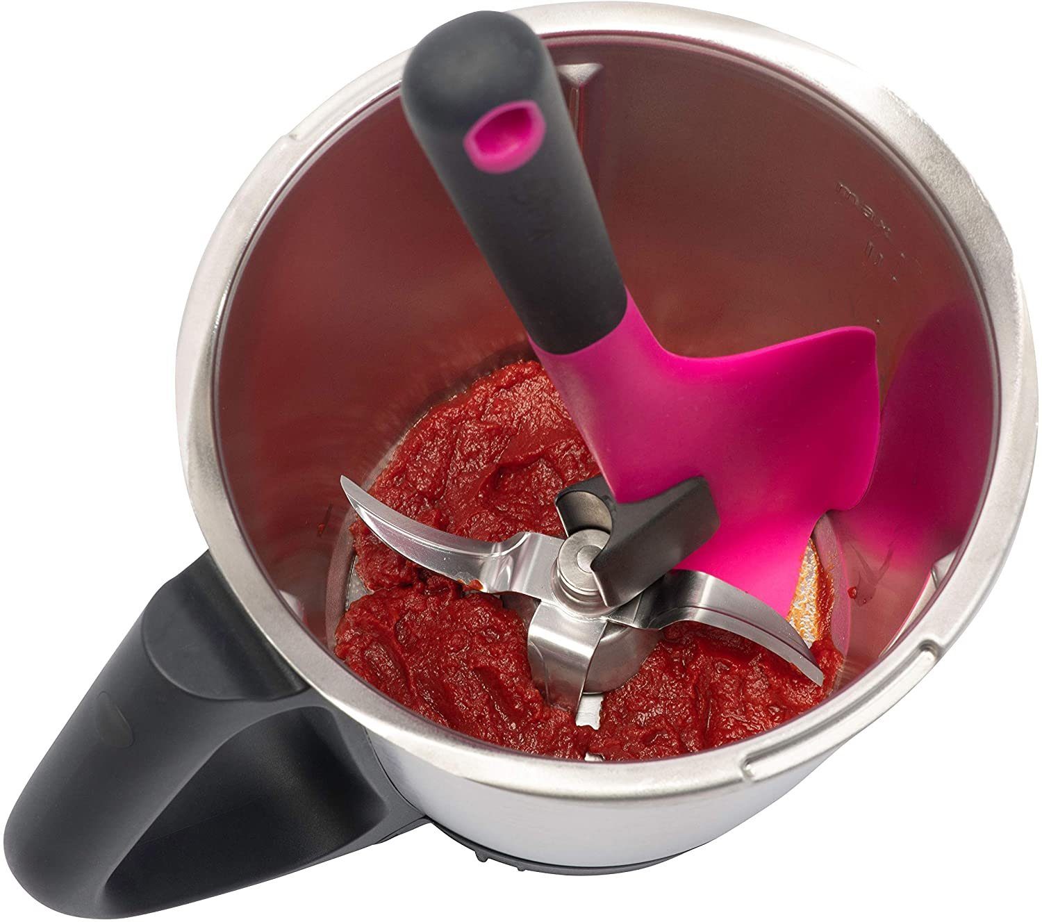 Mixcover Küchenmaschinen-Adapter KochFix Multifunktionaler Dreh-Spatel Pink TM6 Entleeren TM31 Thermomix® für TM5 einfachen zum Ausschaben und Mixtops des